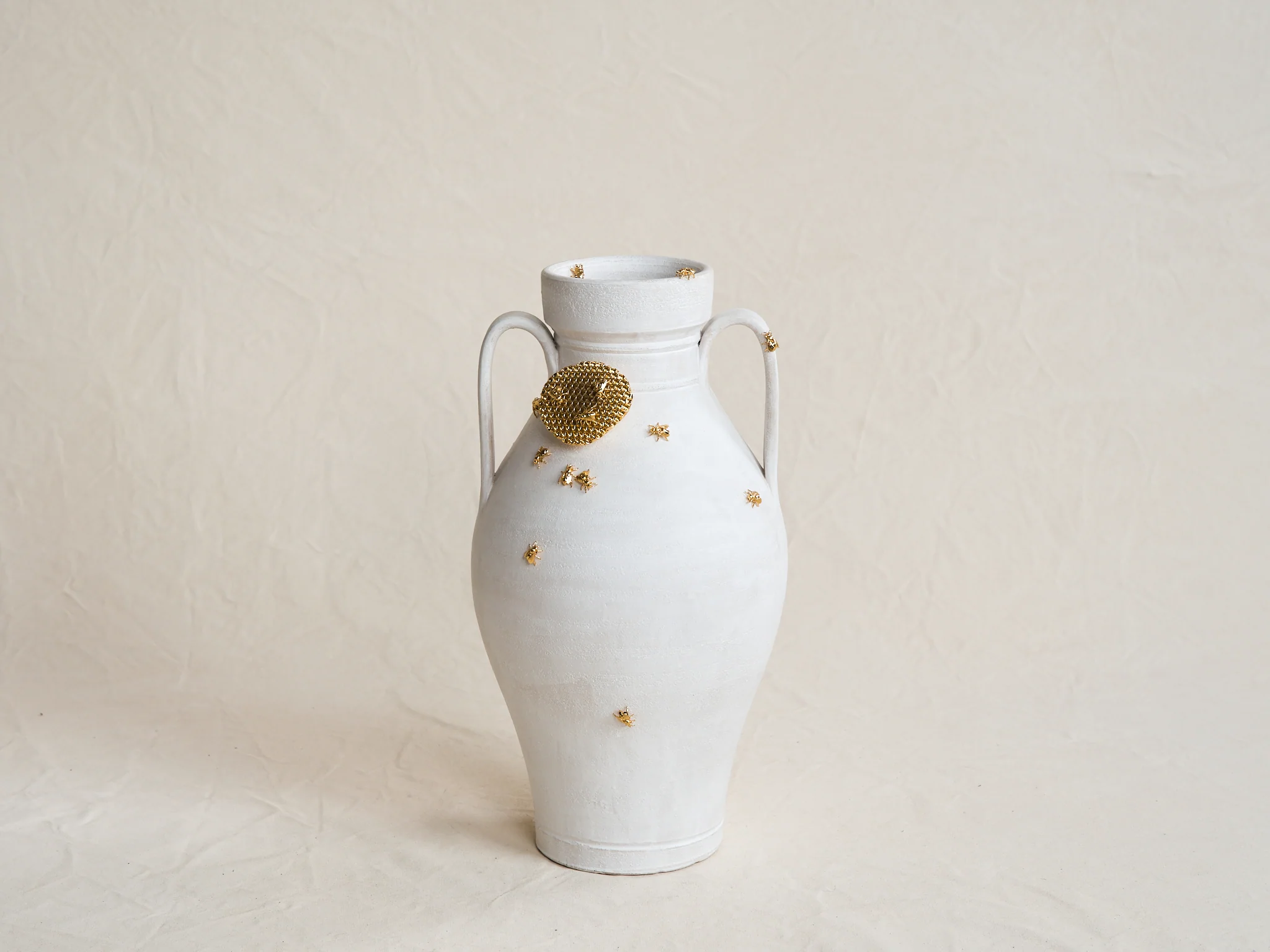 MARCANTONIO DE RERUM NATURA BEES VASE / 2 Ø10.5" x H20.2"