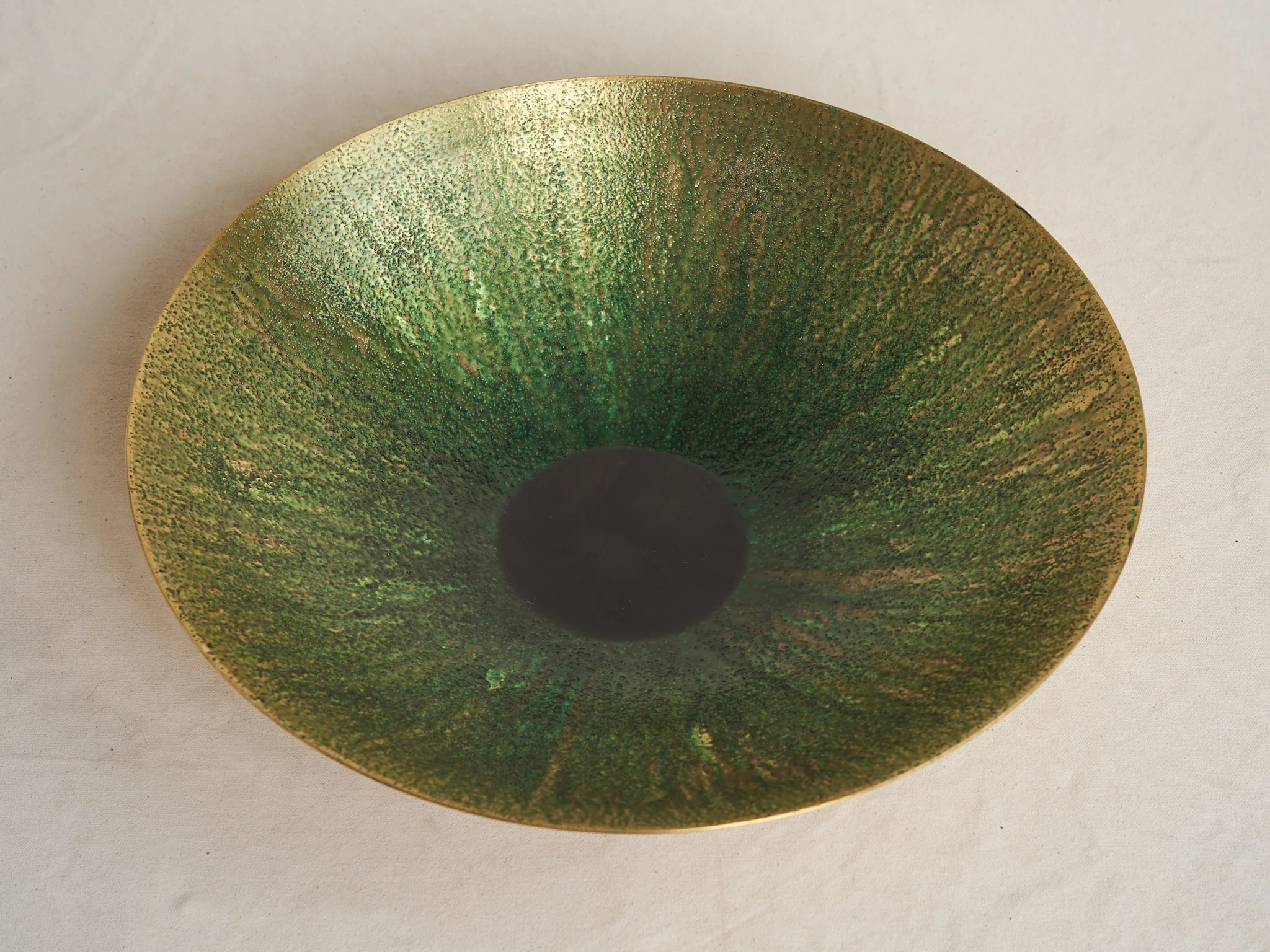 MICHAËL VERHEYDEN BEGHARD BOWL / LARGE GREEN Ø25.5" x H4.5" - Image 2