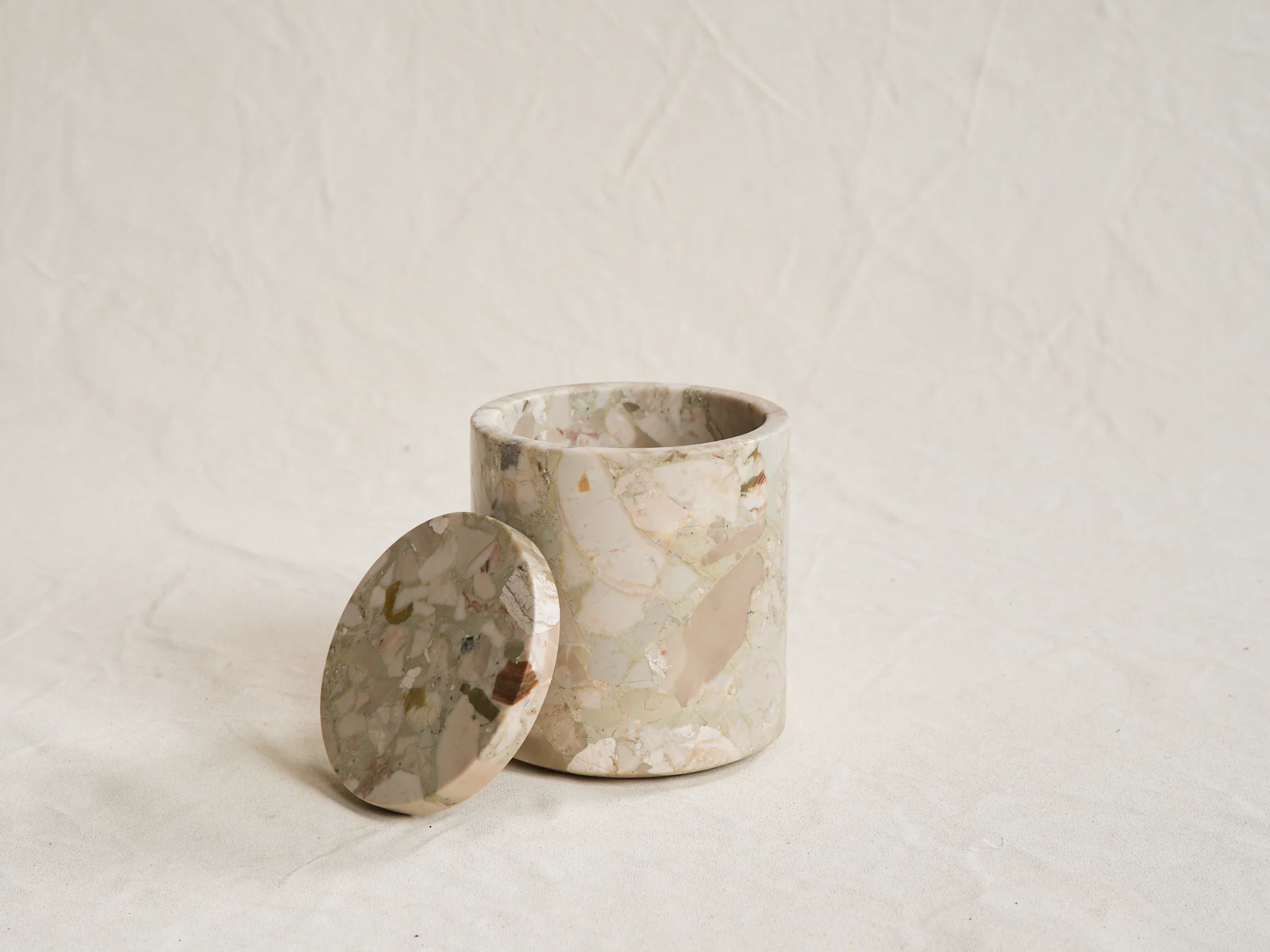 MICHAEL VERHEYDEN LARGE CONTAINER / BRECCIA ROMANA H6.5" x Ø6" - Image 3