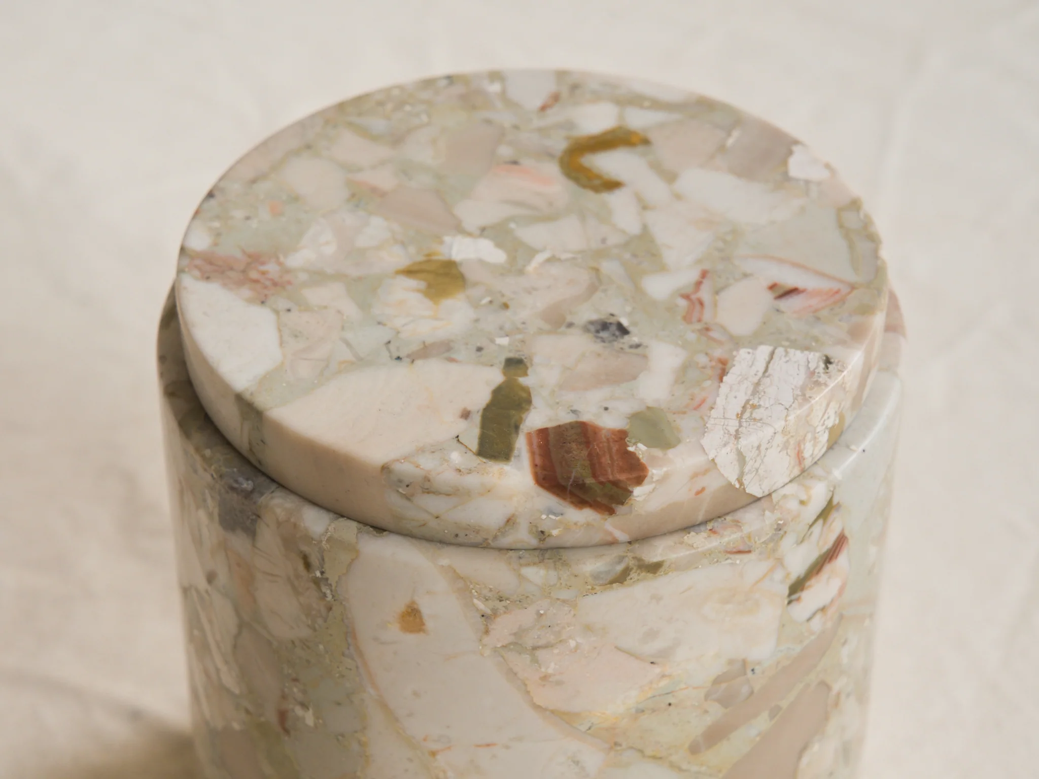 MICHAEL VERHEYDEN LARGE CONTAINER / BRECCIA ROMANA H6.5" x Ø6" - Image 4