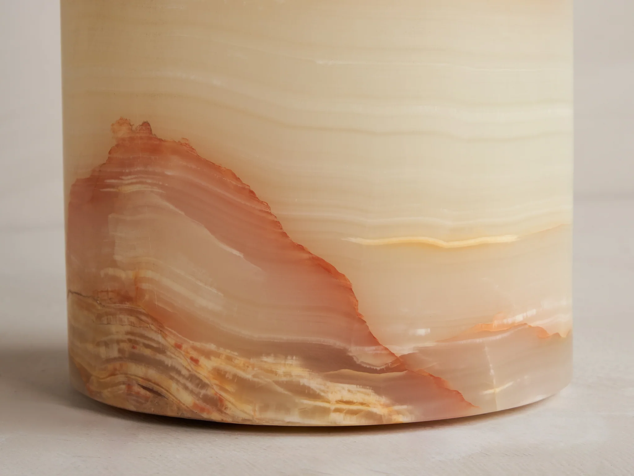 MICHAËL VERHEYDEN POTTE LUX VASE / ONYX MIELE Ø6.5" x H13.5" - Image 2