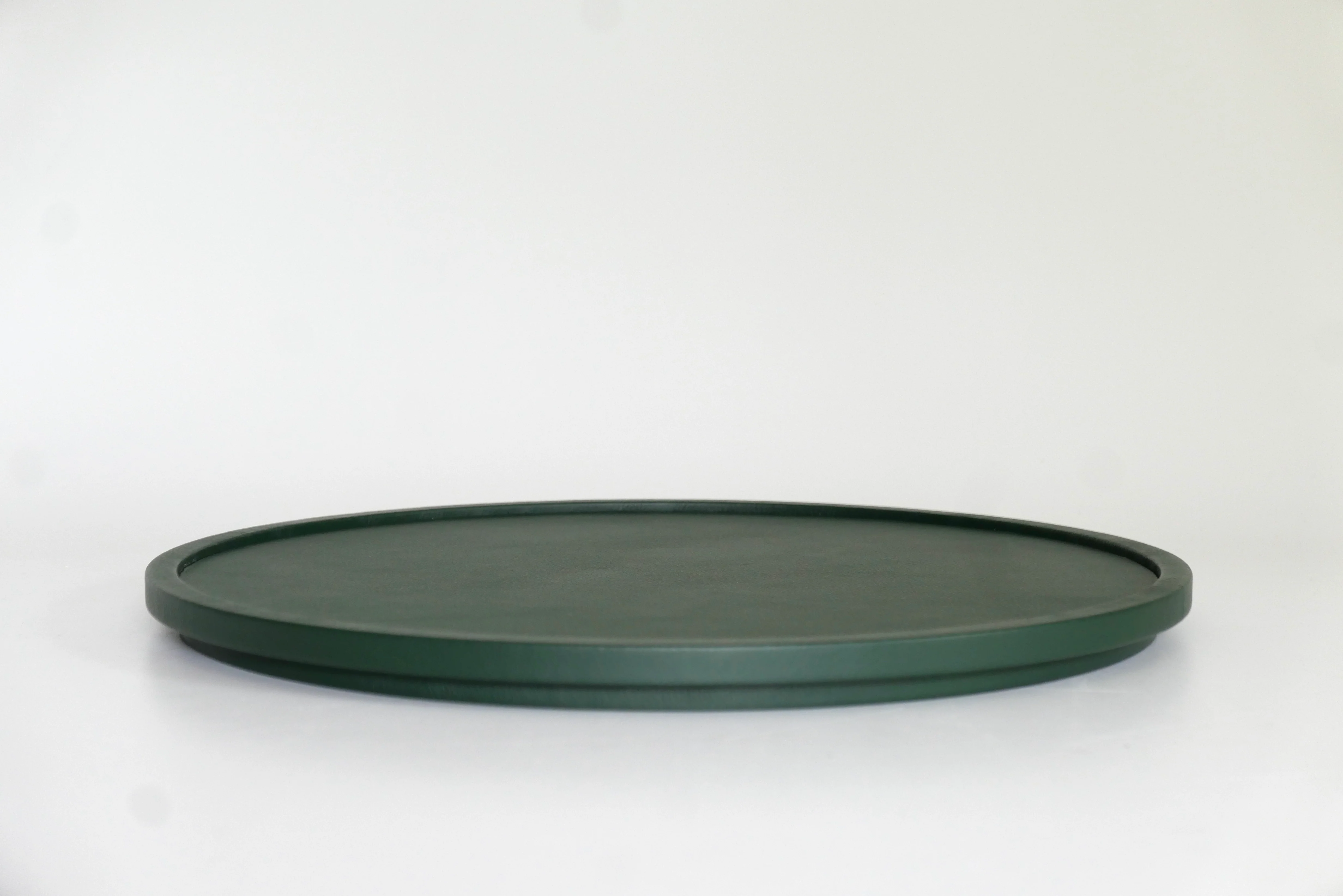 MICHAËL VERHEYDEN RONDO LEATHER TRAY / XL Ø23" x H1.2" - Image 3