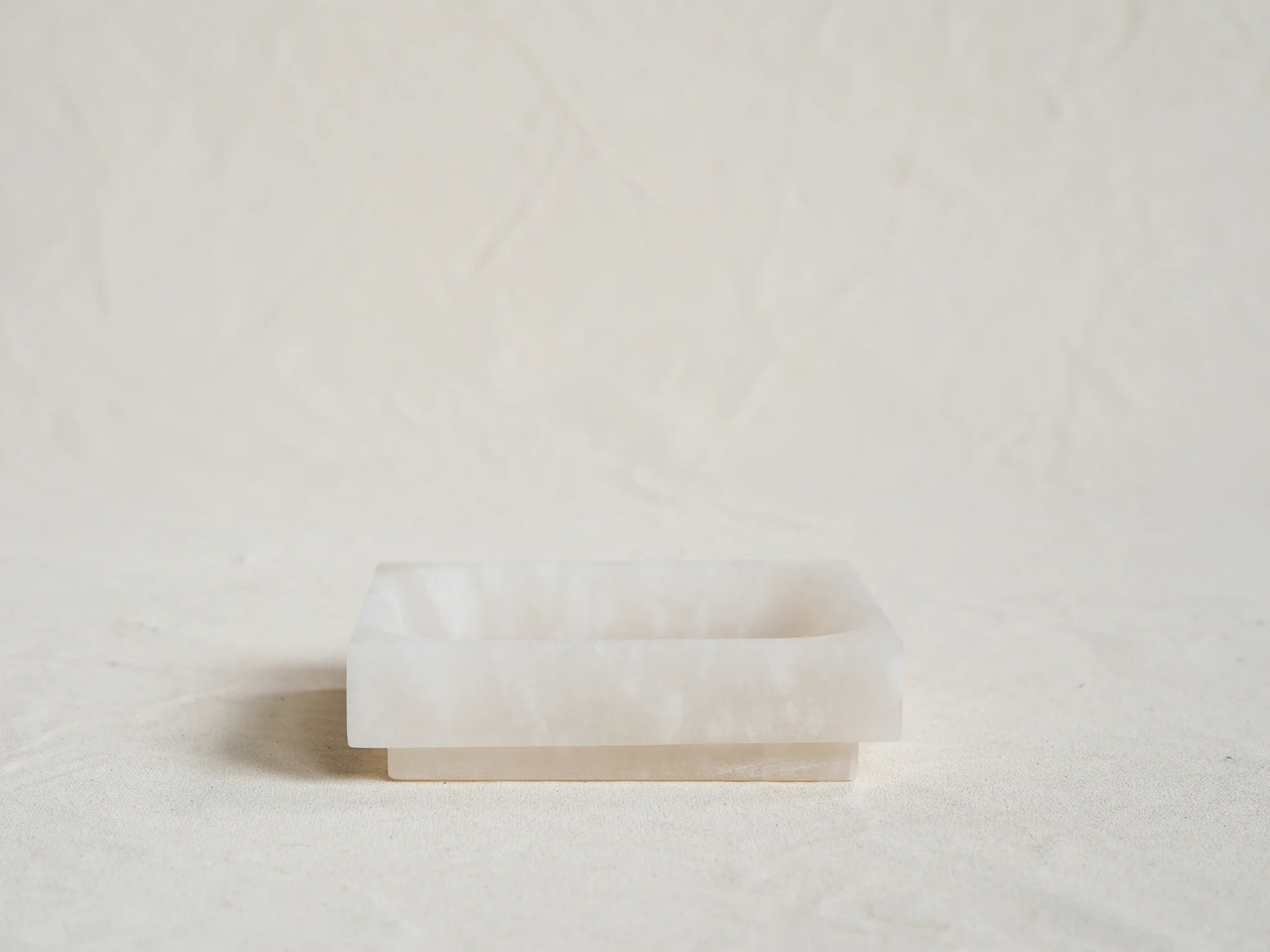 MICHAËL VERHEYDEN SQUARE TRAY SMALL / ALABASTER WHITE L6” x W6" x H1.5” - Image 2