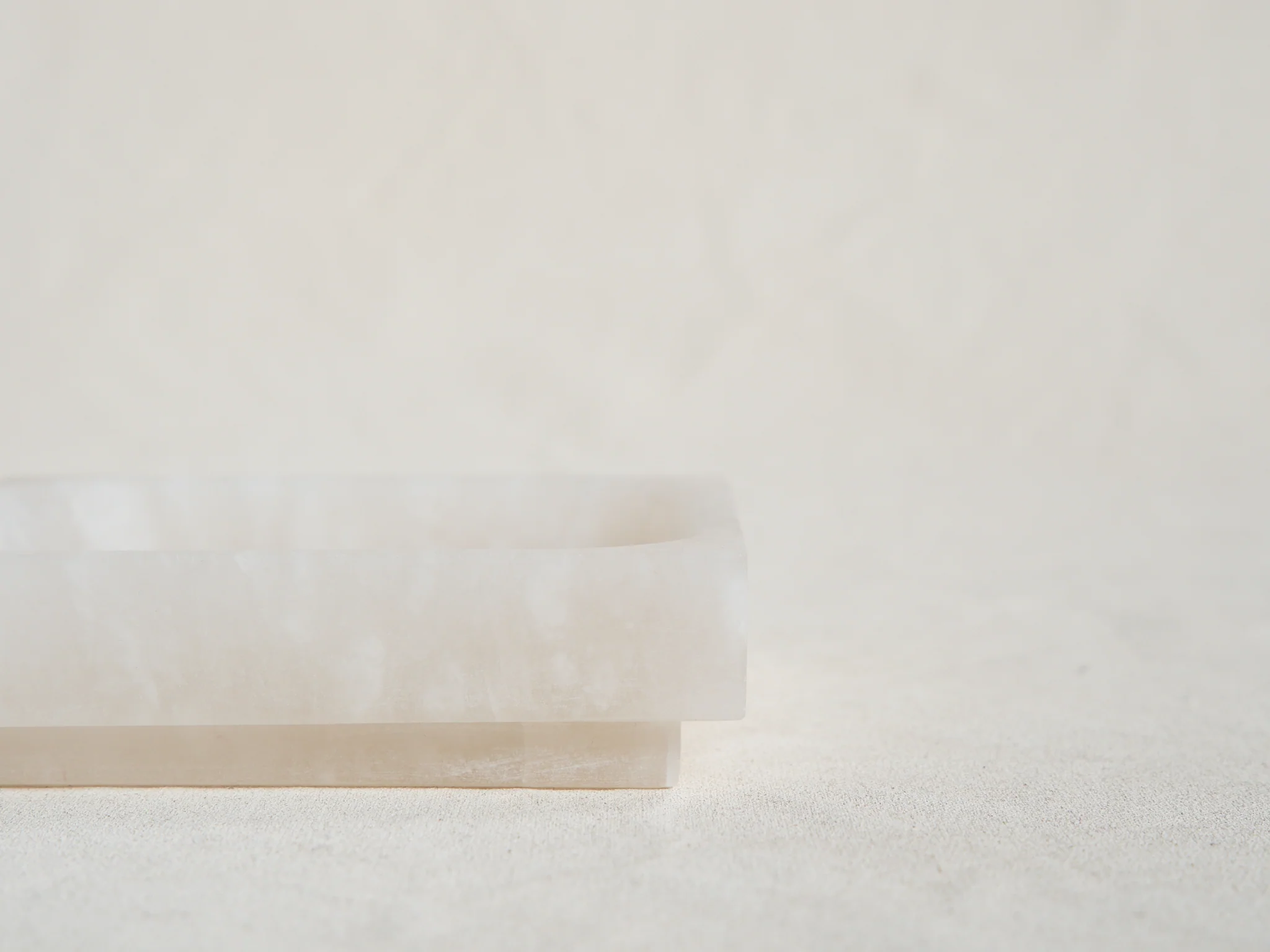 MICHAËL VERHEYDEN SQUARE TRAY SMALL / ALABASTER WHITE L6” x W6" x H1.5” - Image 3