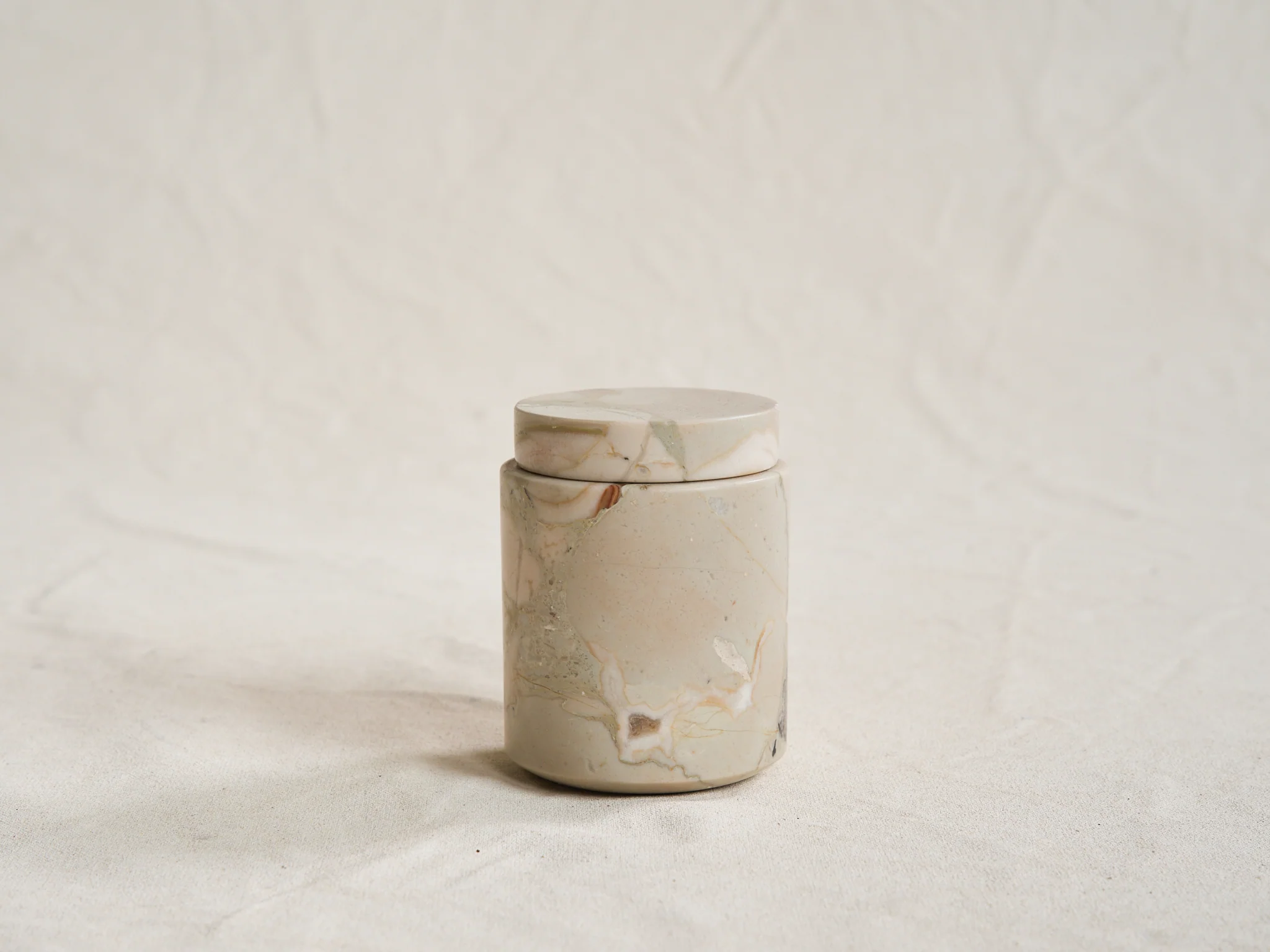 MICHAËL VERHEYDEN SMALL CONTAINER / BRECCIA ROMANA Ø3.25” x H3.75”