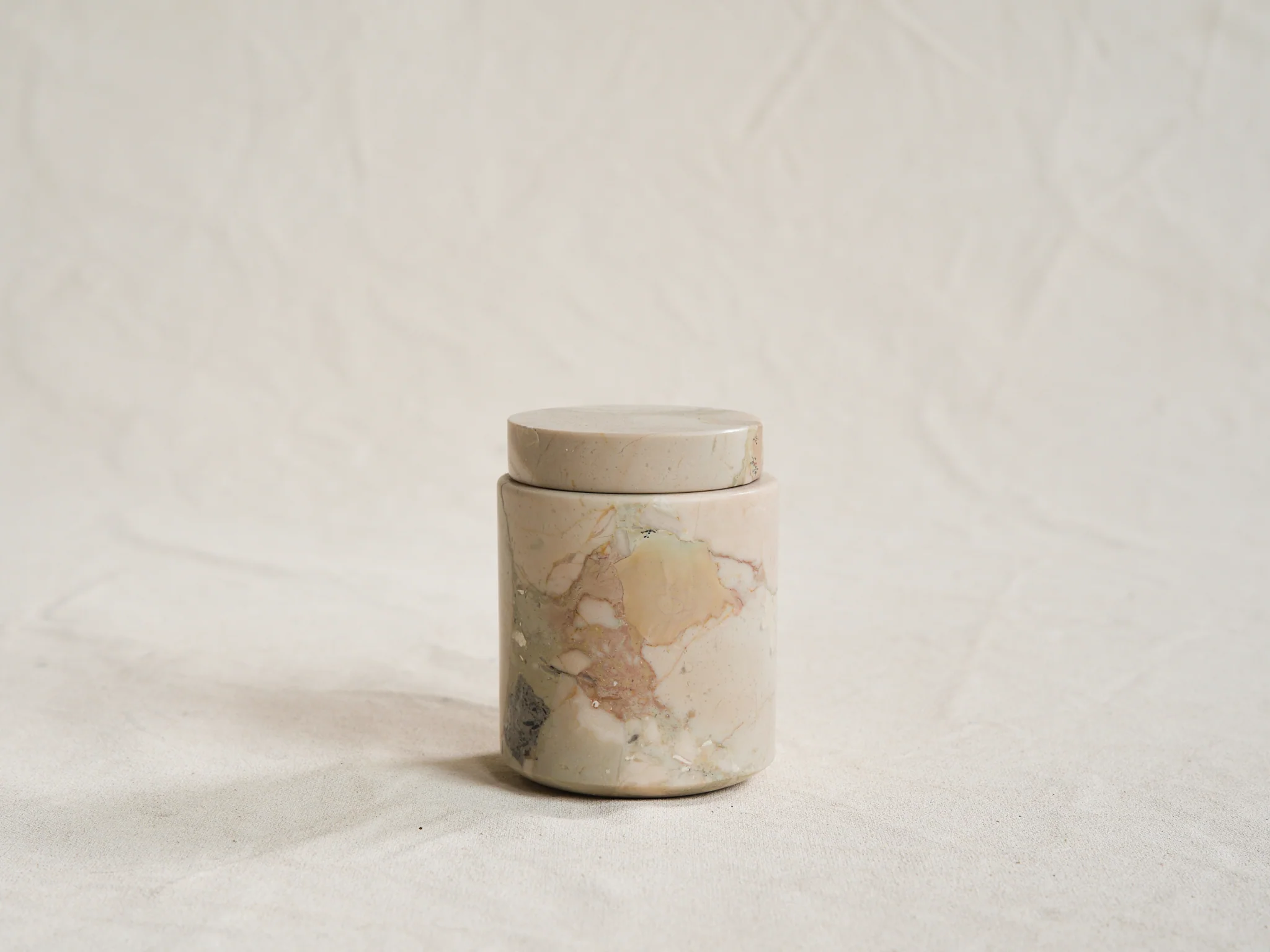 MICHAËL VERHEYDEN SMALL CONTAINER / BRECCIA ROMANA Ø3.25” x H3.75” - Image 2