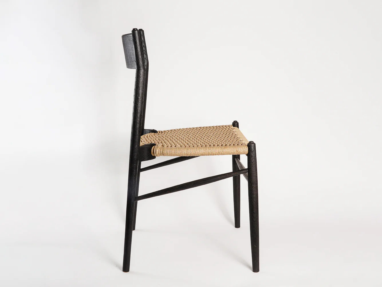 NON-STANDARD EQUATE DINING CHAIR / BLACK H33.5” x D17” x W19.5” x SH17.5” - Image 2