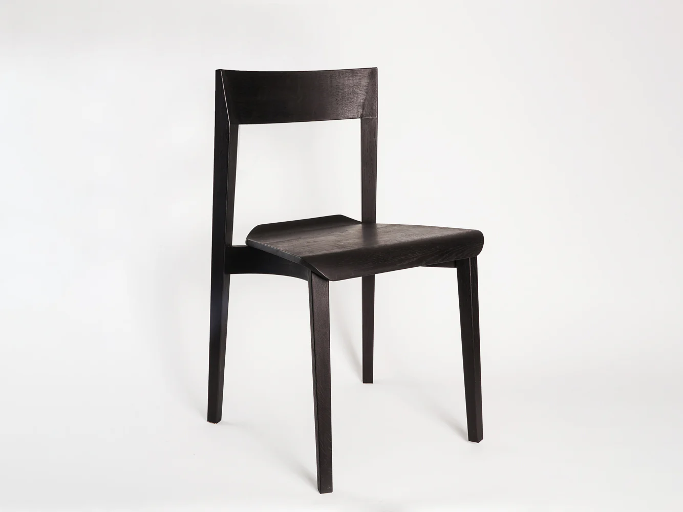 NON-STANDARD GEOMETER DINING CHAIR  D16" x W17.7" x H32" x SH18.5"