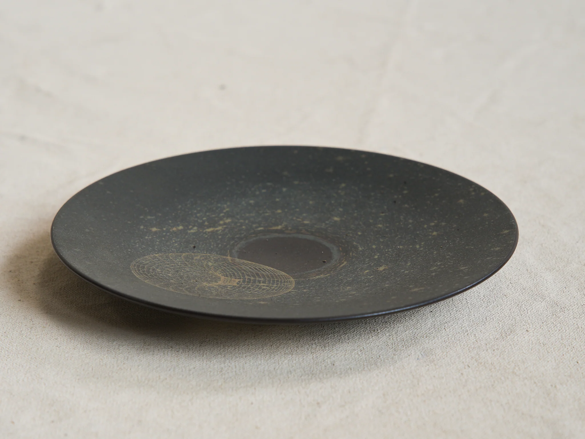 NORITAKE HOSHIKAGE COUPE B/B PLATE / BLACK Ă6.5" - Image 2
