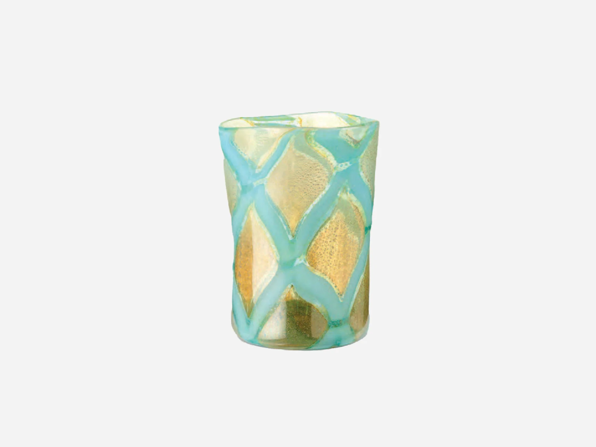 PAMPLEMOUSSE ERNEST MURANO GLASS CUP / CREEK H4.3" x Ø3"