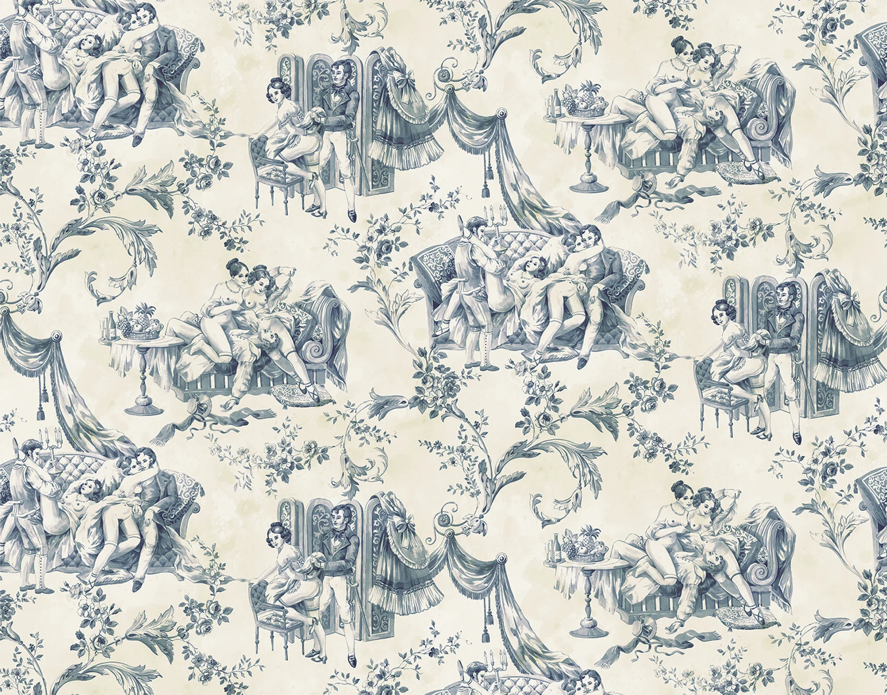 PASCALE RISBOURG EROTIC TOILE DE JOUY WALLPAPER - Image 2