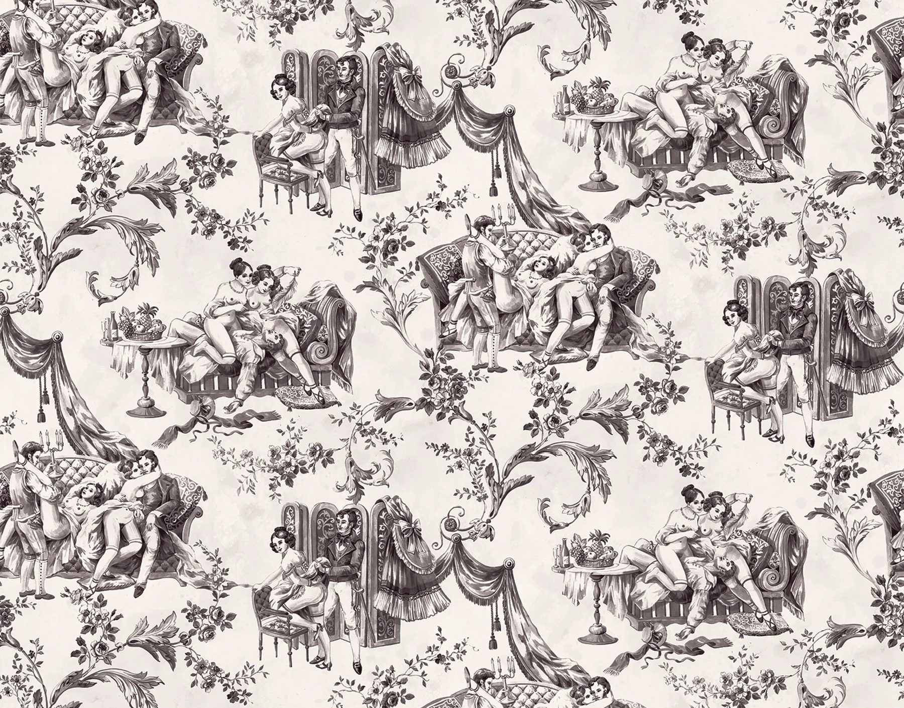 PASCALE RISBOURG EROTIC TOILE DE JOUY WALLPAPER - Image 3