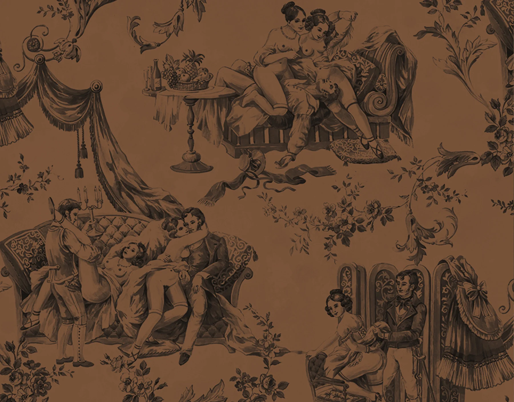 PASCALE RISBOURG EROTIC TOILE DE JOUY WALLPAPER - Image 4