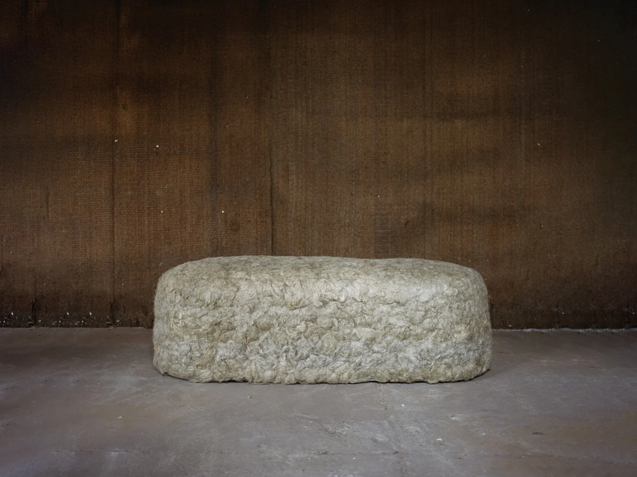 PAULINE ESPARON WOOLY BENCH L59" x H19.5" x W19.5" - Image 2
