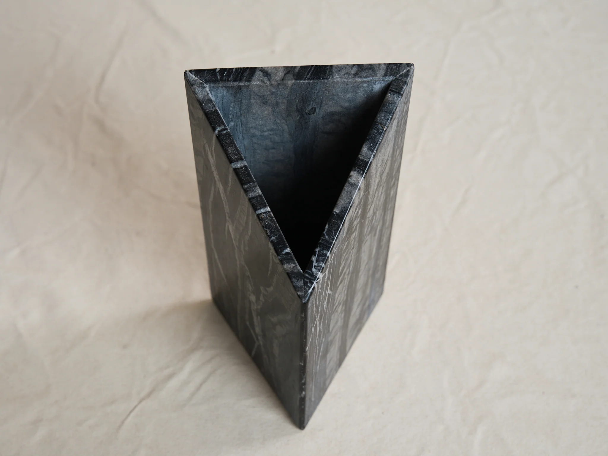 PHILLIP JIVIDEN TRIAD VASE / KENYA MARBLE W5.75" x H10.5" - Image 3