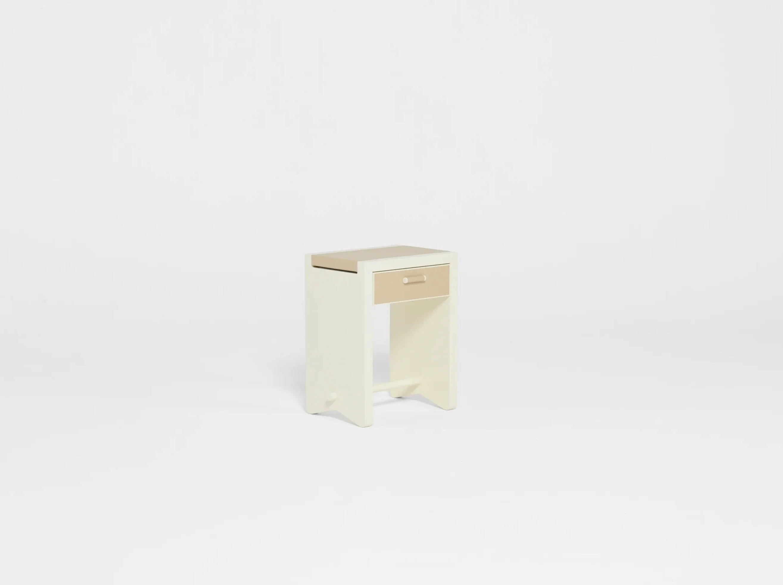 PIERRE AUGUSTIN ROSE DEHLOS BEDSIDE TABLE LACQUER W18" x D14" x H23.6"