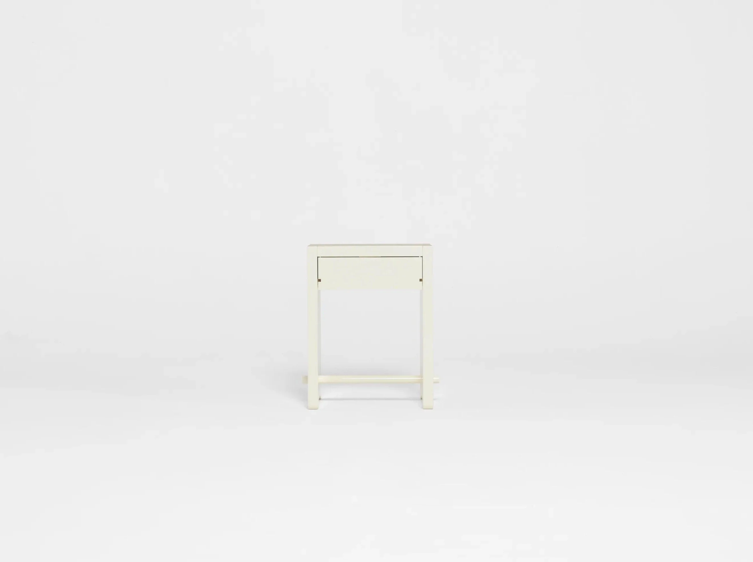 PIERRE AUGUSTIN ROSE DEHLOS BEDSIDE TABLE LACQUER W18" x D14" x H23.6" - Image 3