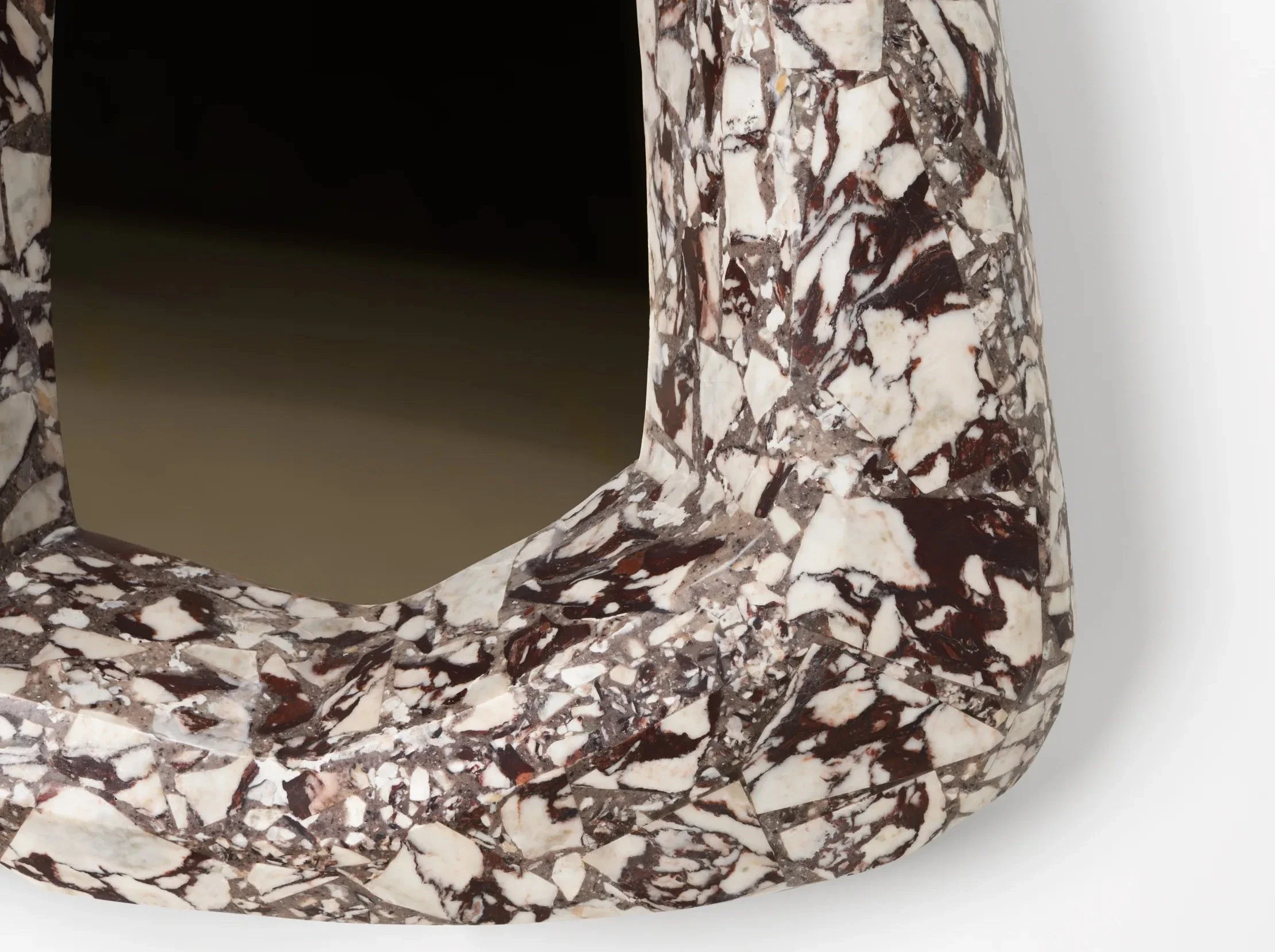 PIERRE AUGUSTIN ROSE HELIOS MARBLE MIRROR 39" x 47" - Image 3