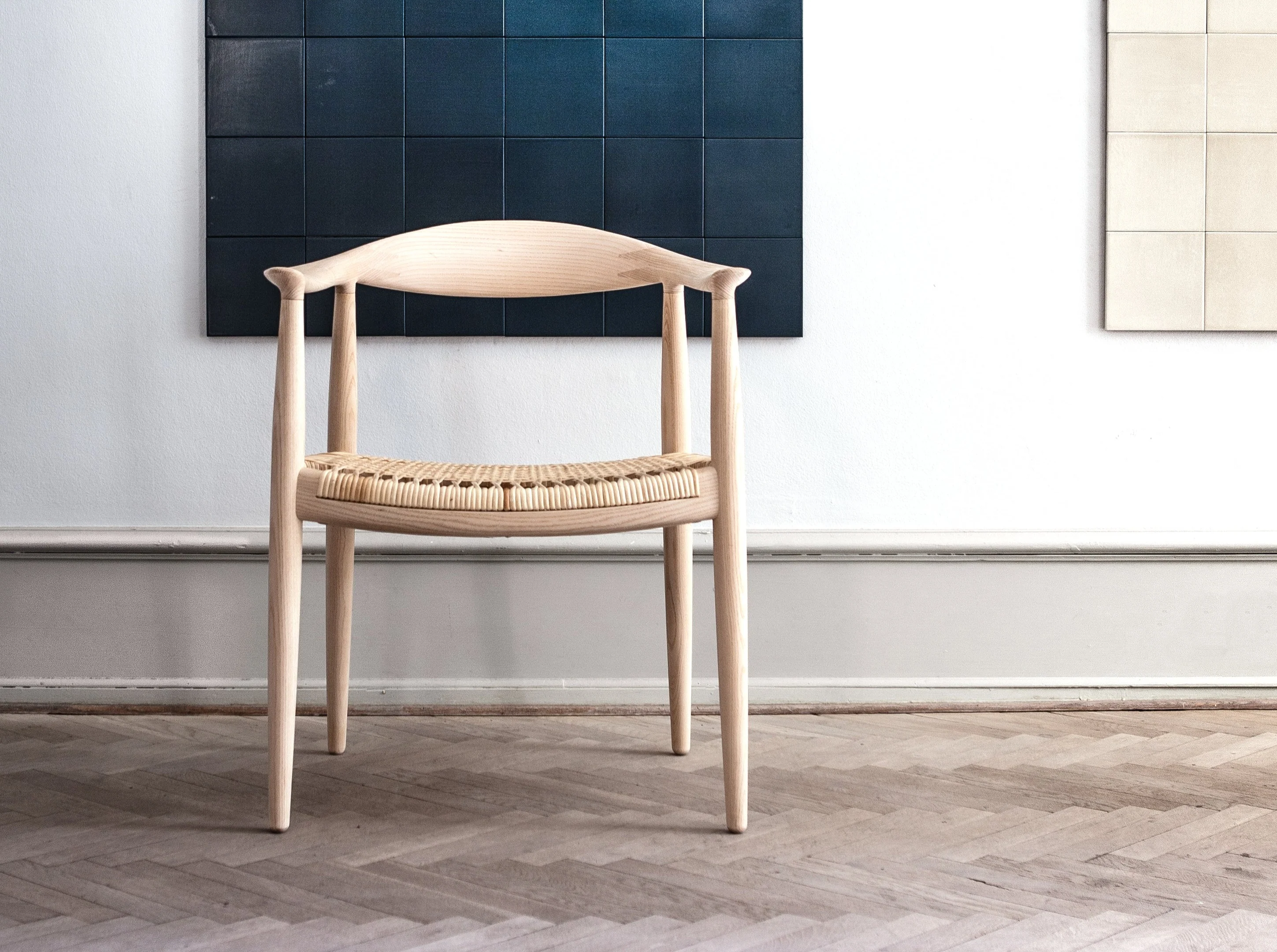 PP MOBLER HANS WEGNER PP501 ROUND CHAIR CANE W24.8" x D20.5" x H29.9 x SH17.3" - Image 4