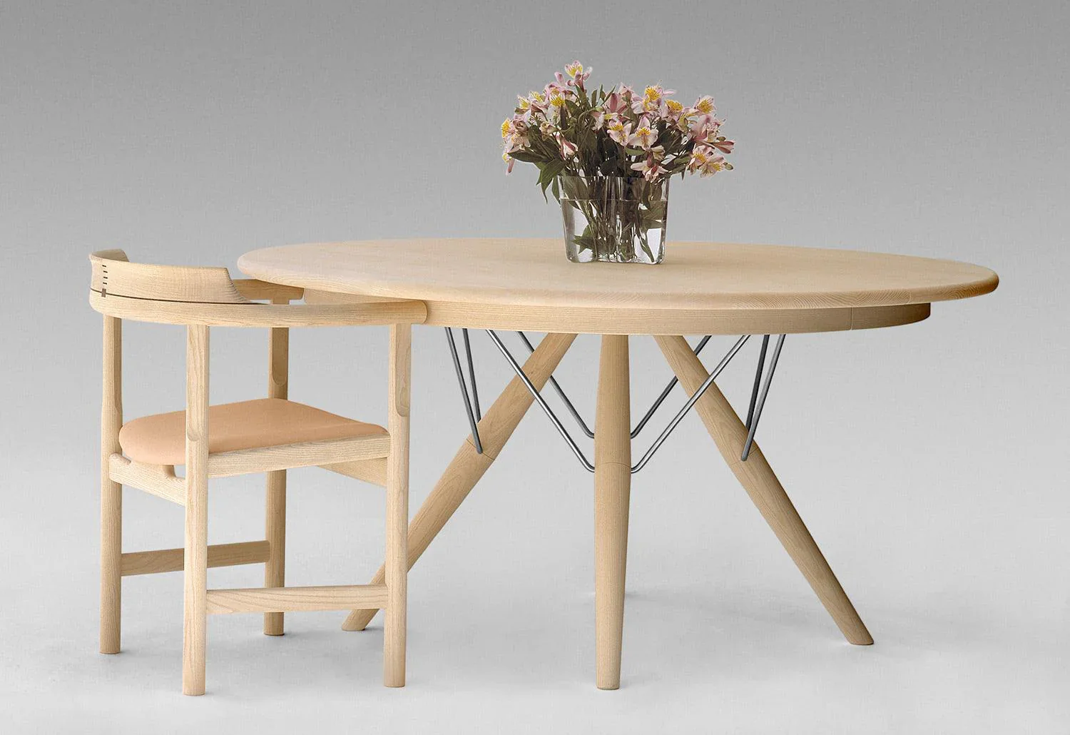 PP MOBLER HANS WEGNER PP75 ROUND TABLE  Ø55" x H28.25" - Image 3
