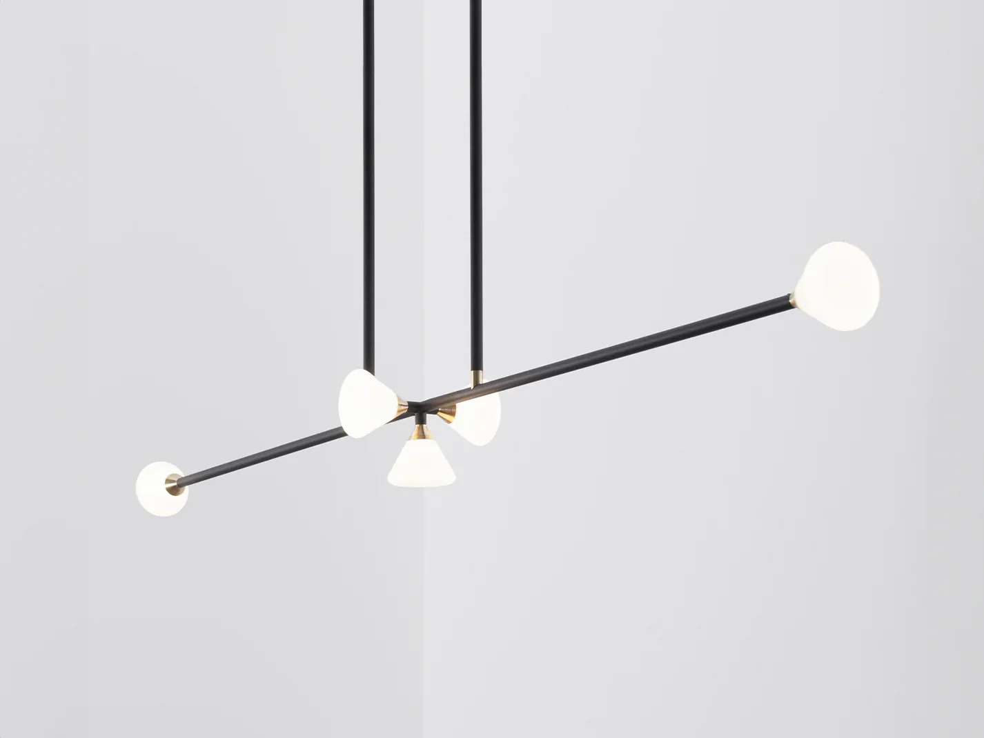 ROLL & HILL APOLLO CHANDELIER / 5 L53" x D6" x H41.5"
