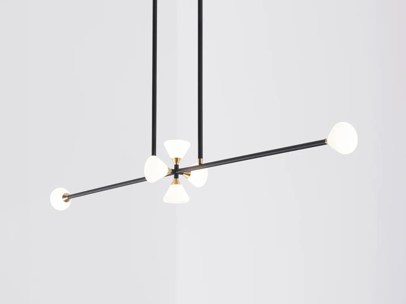 ROLL & HILL APOLLO CHANDELIER / 6 L53" x D6" x H41.5"