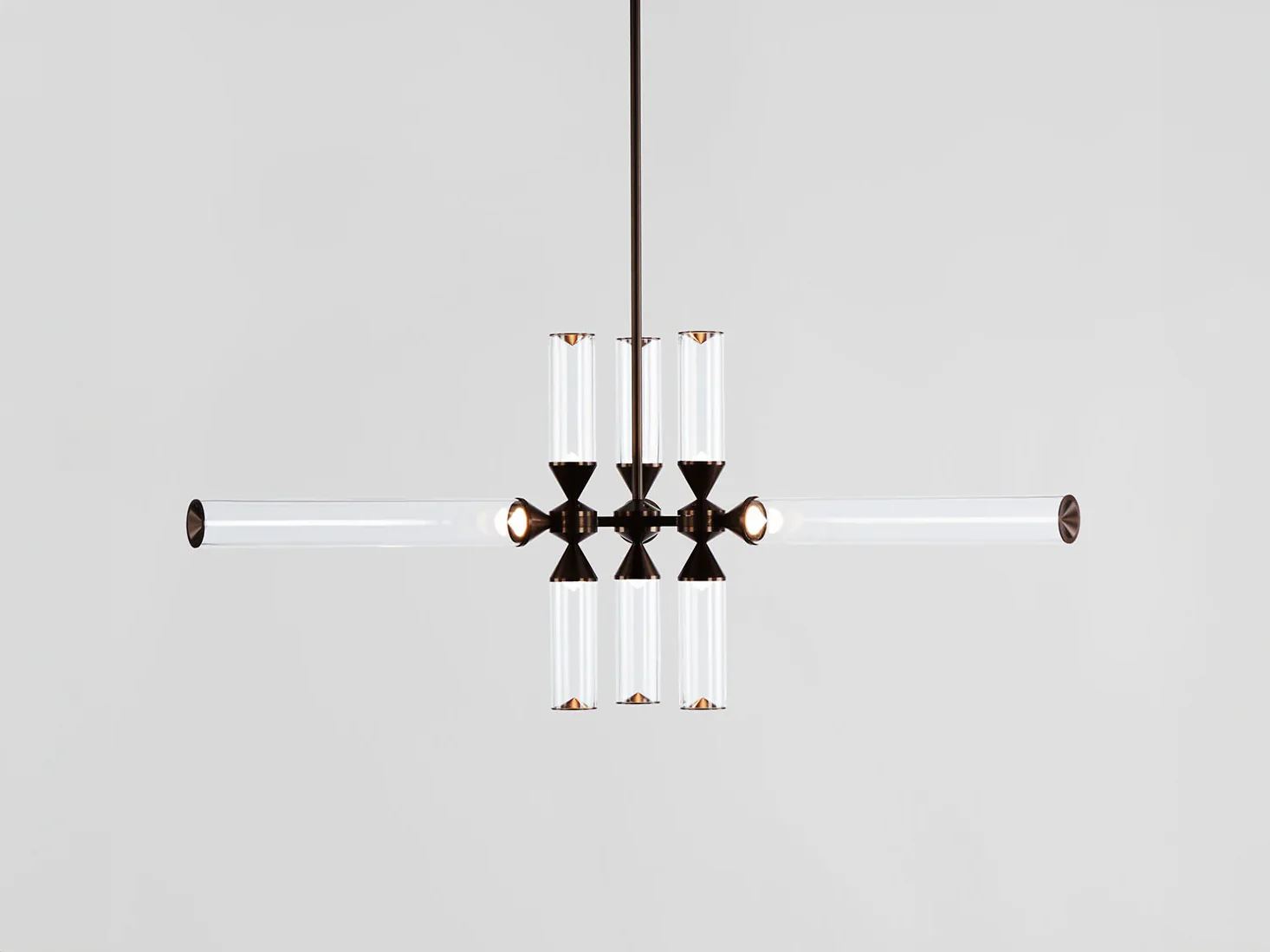 ROLL & HILL CASTLE CHANDELIER / 9-01 W40" x D34.5" x H17.5"