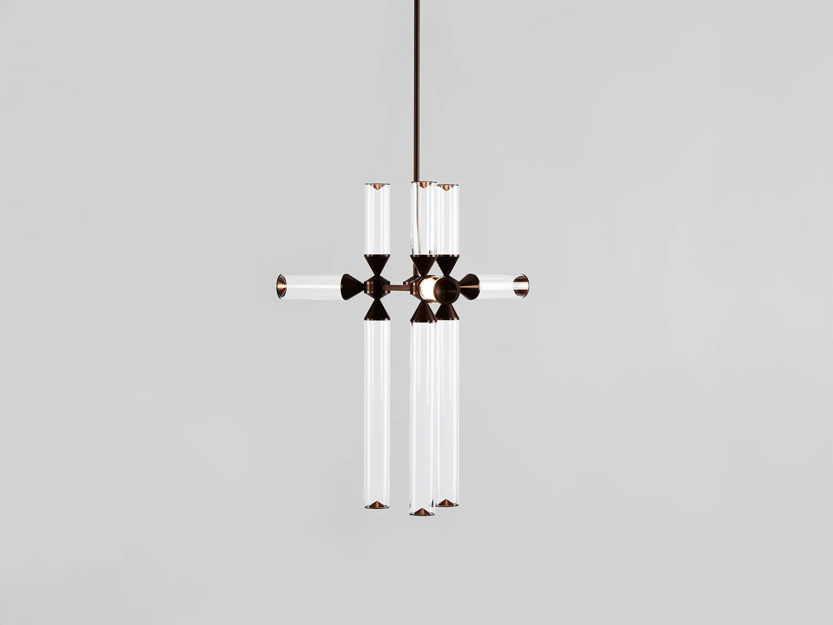 ROLL & HILL CASTLE CHANDELIER / 9-02 W22" x D19.5" x H27.5"