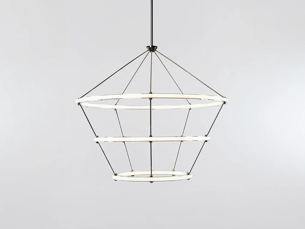 ROLL & HILL HALO PENDANT / 3 RINGS Ø42" x H36" - Image 2