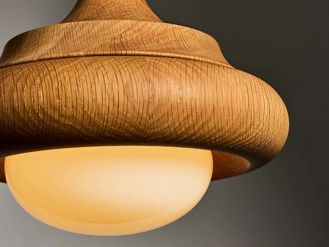 ROLL & HILL HUMBOLDT PENDANT / 02 WOOD Ă8.5" x H7" - Image 3