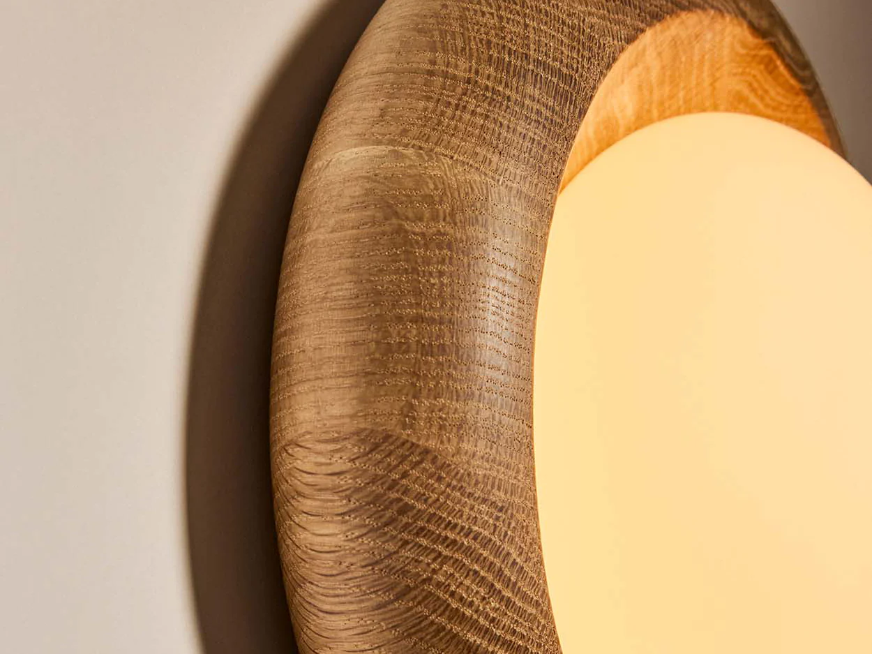 ROLL & HILL HUMBOLDT SCONCE / 01 WOOD Ă8.5" x D3.6" - Image 2