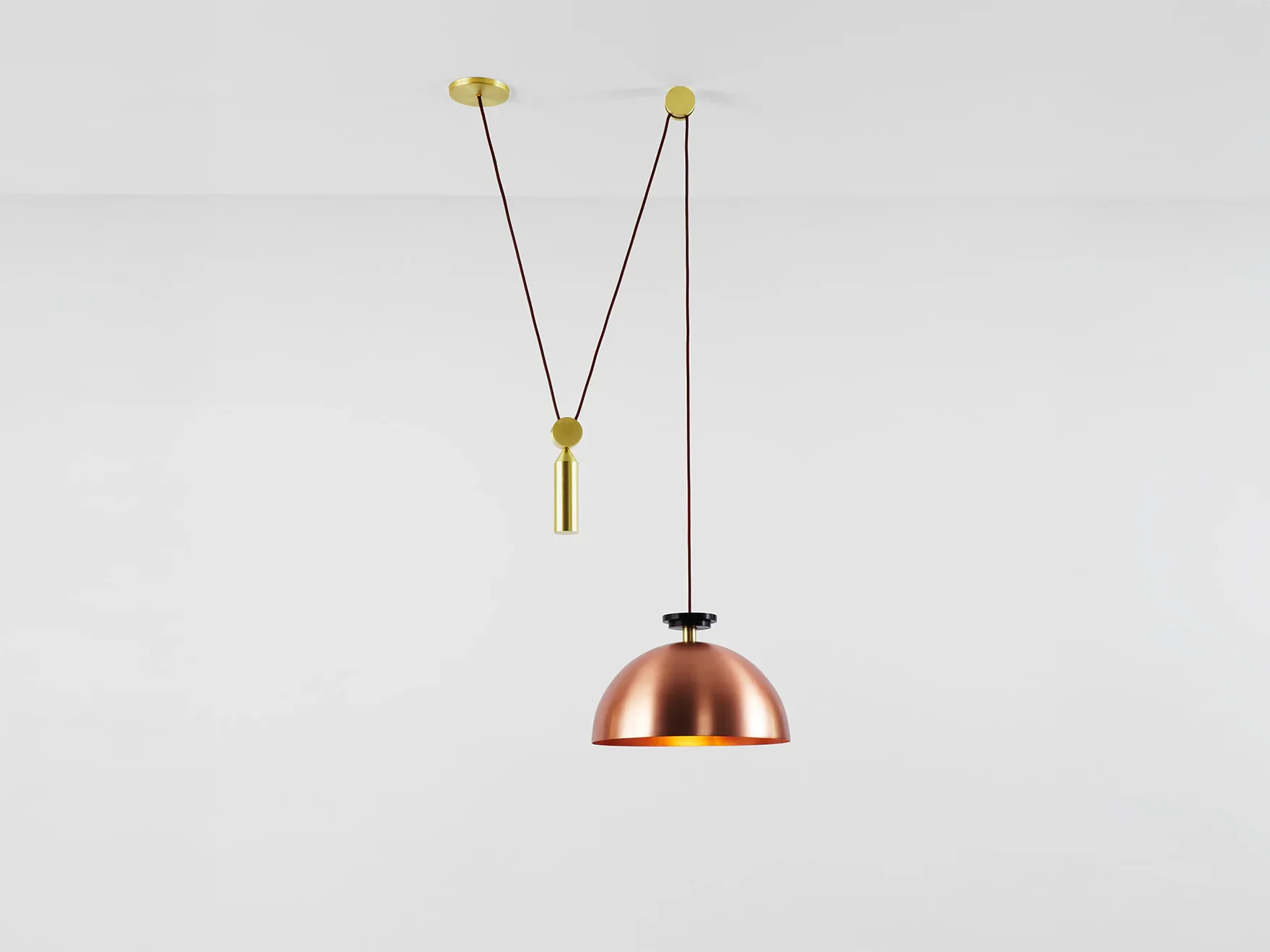 ROLL & HILL SHAPE UP PENDANT / HEMISPHERE W16" x H10"