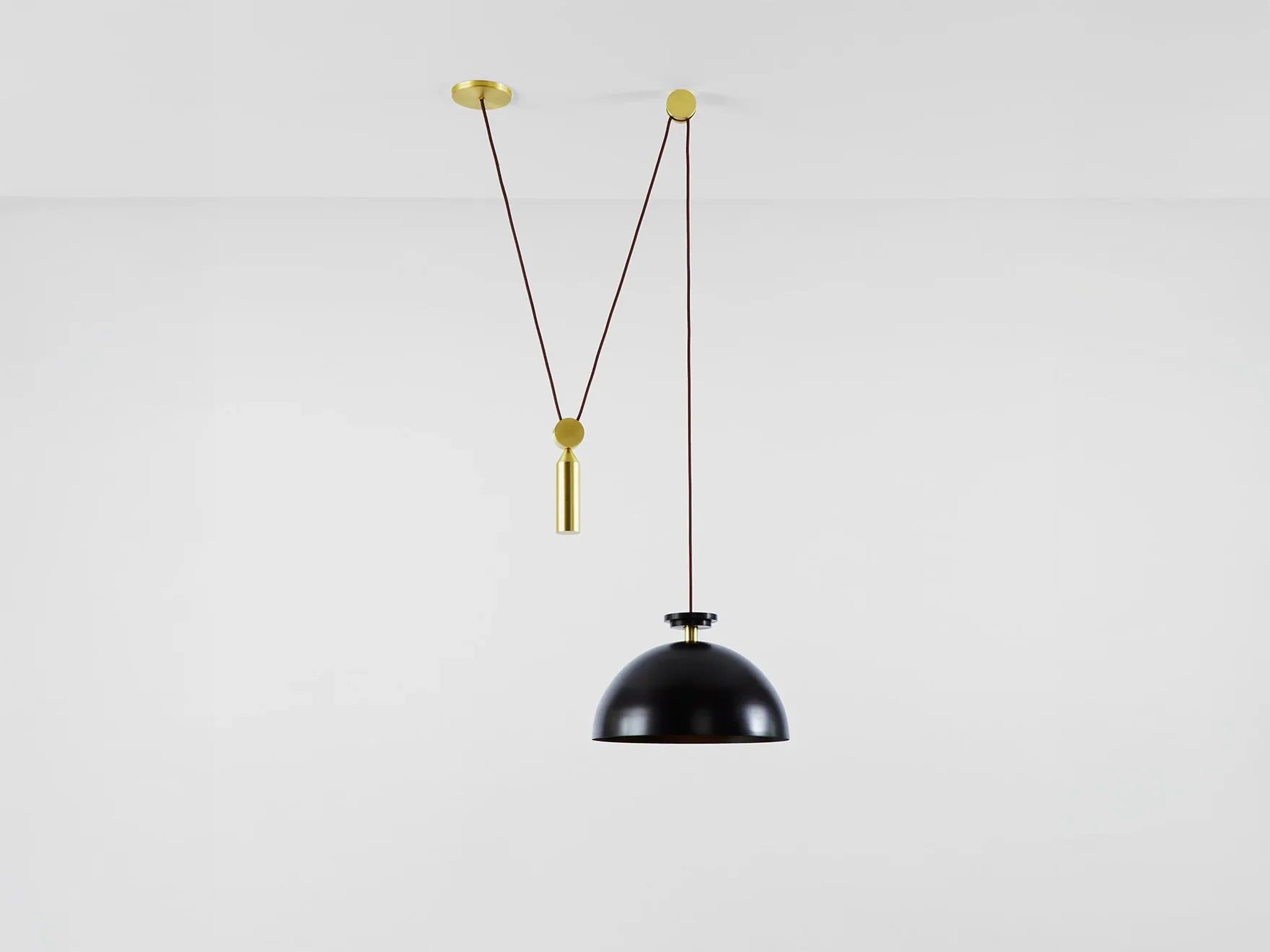 ROLL & HILL SHAPE UP PENDANT / HEMISPHERE W16" x H10" - Image 3