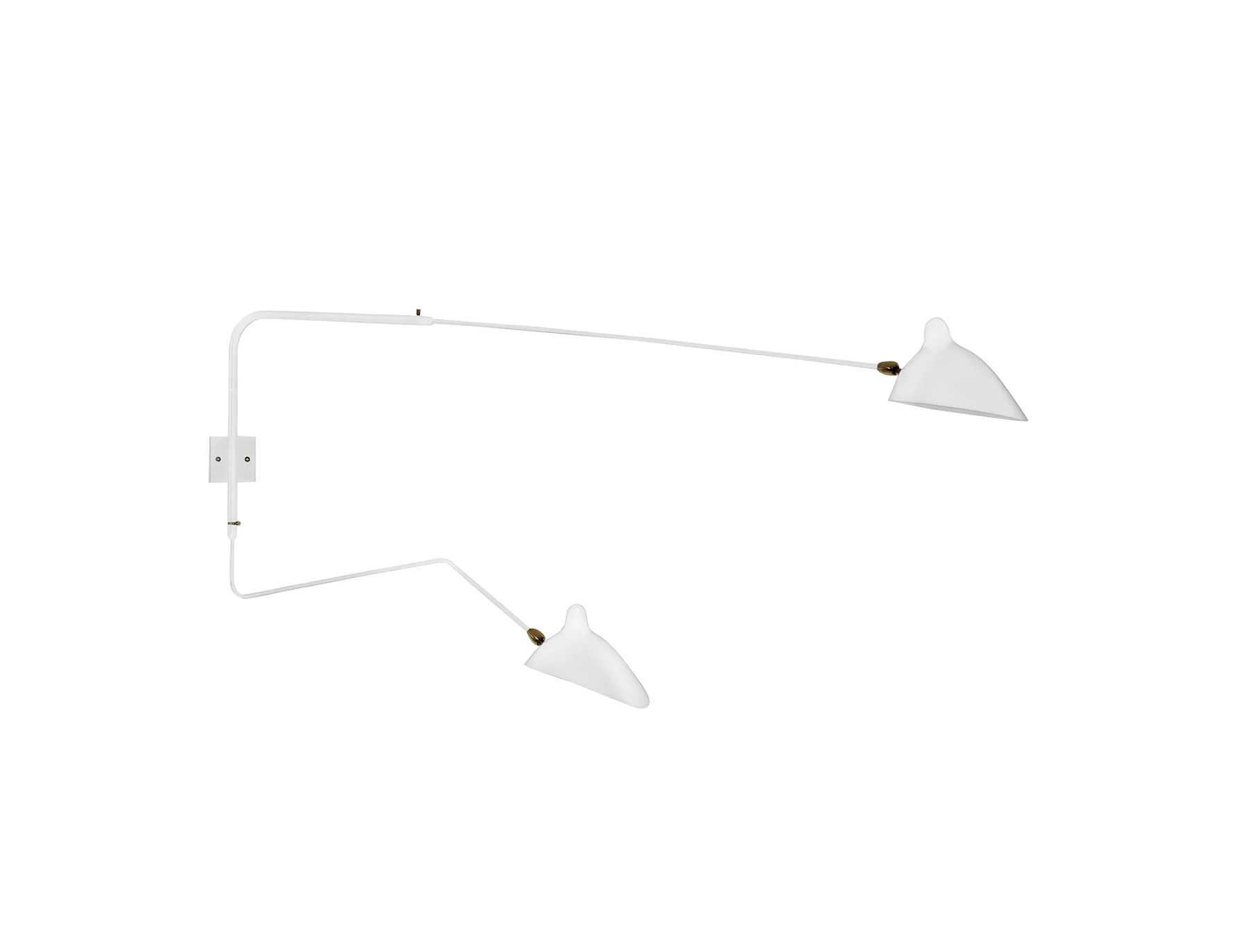 SERGE MOUILLE ROTATING 2 ARM SCONCE / CURVED - Image 2