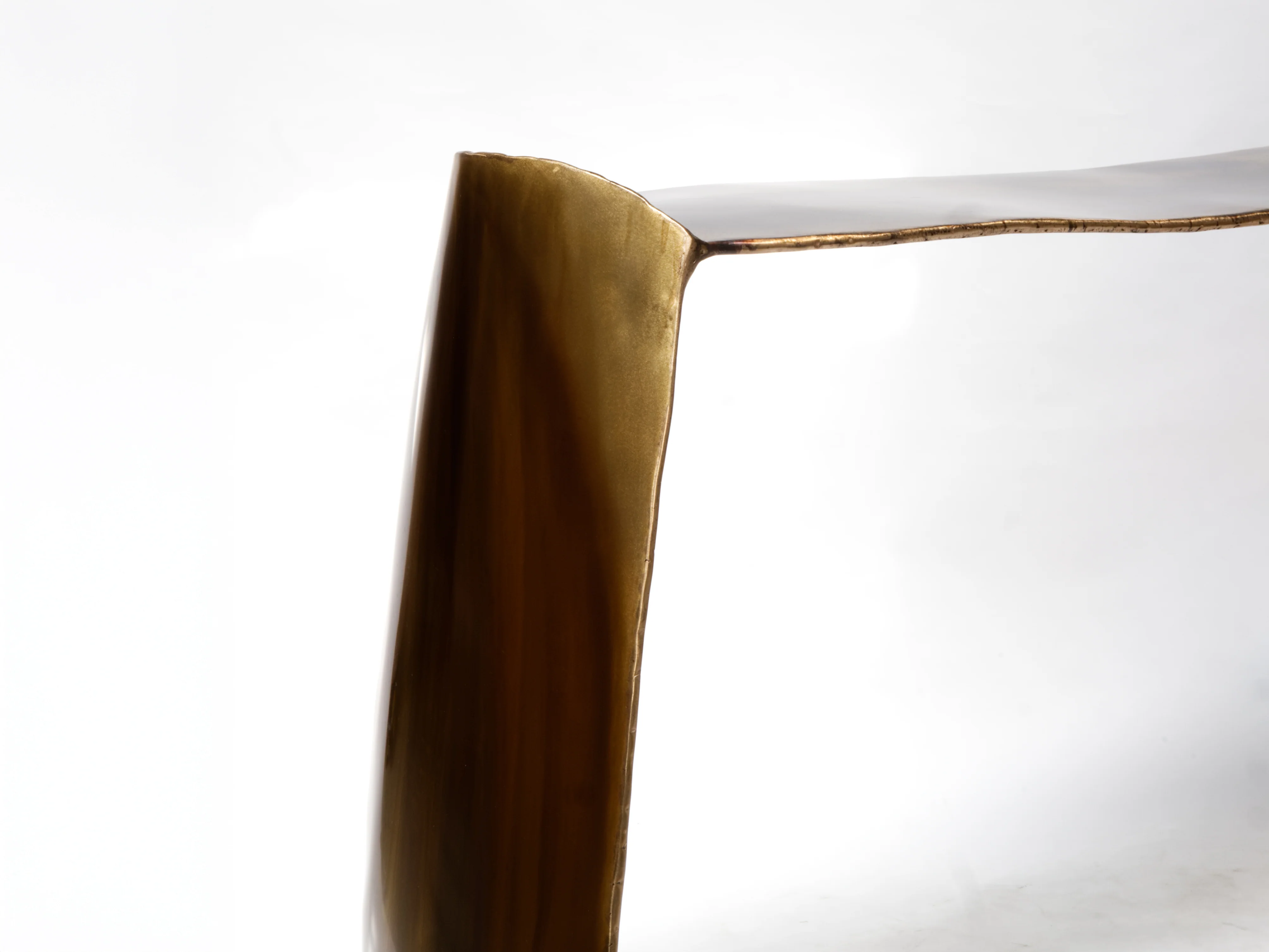 STUDIO CHRISTIAN FREGNAN CALLE CONSOLE / PATINATED BRASS L55.1" x W12.5" x H35.4" - Image 2