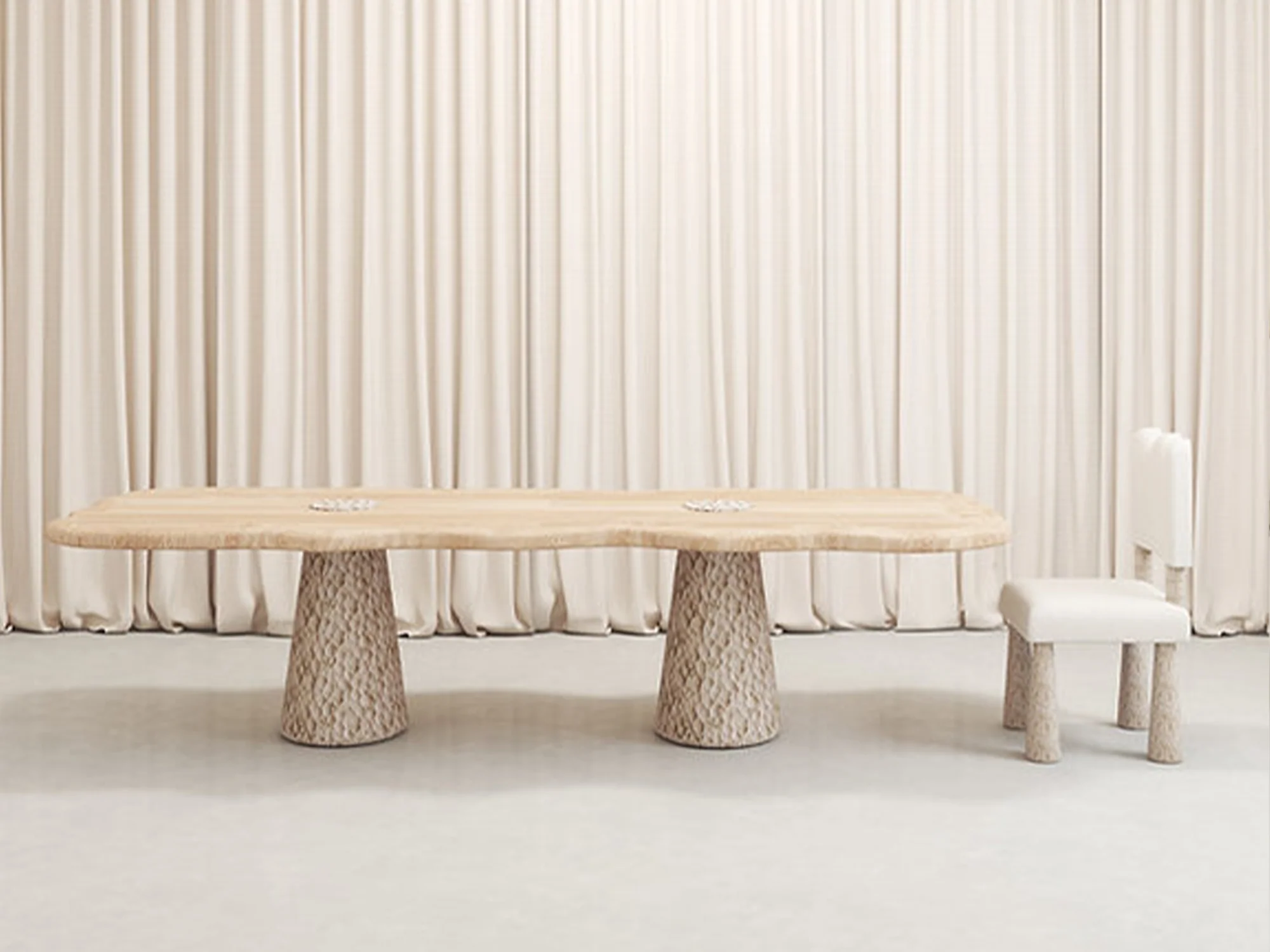 STUDIO SAM ASTORIA DINING TABLE L89.7" x D37.05" x H28.9" - Image 4