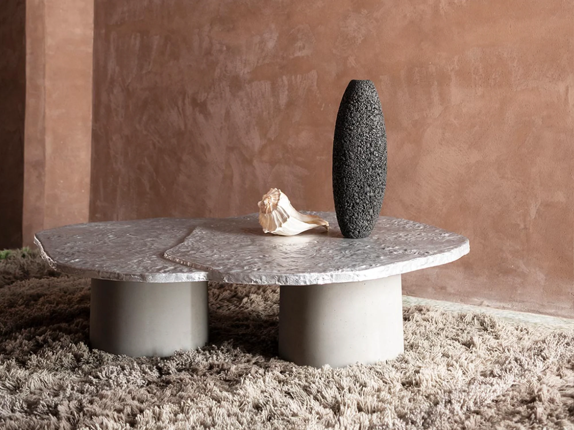 TACCHINI ROBERTO SIRONI BRUT DUO COFFEE TABLES L51.8" x W43.3" x H13.4" - Image 4