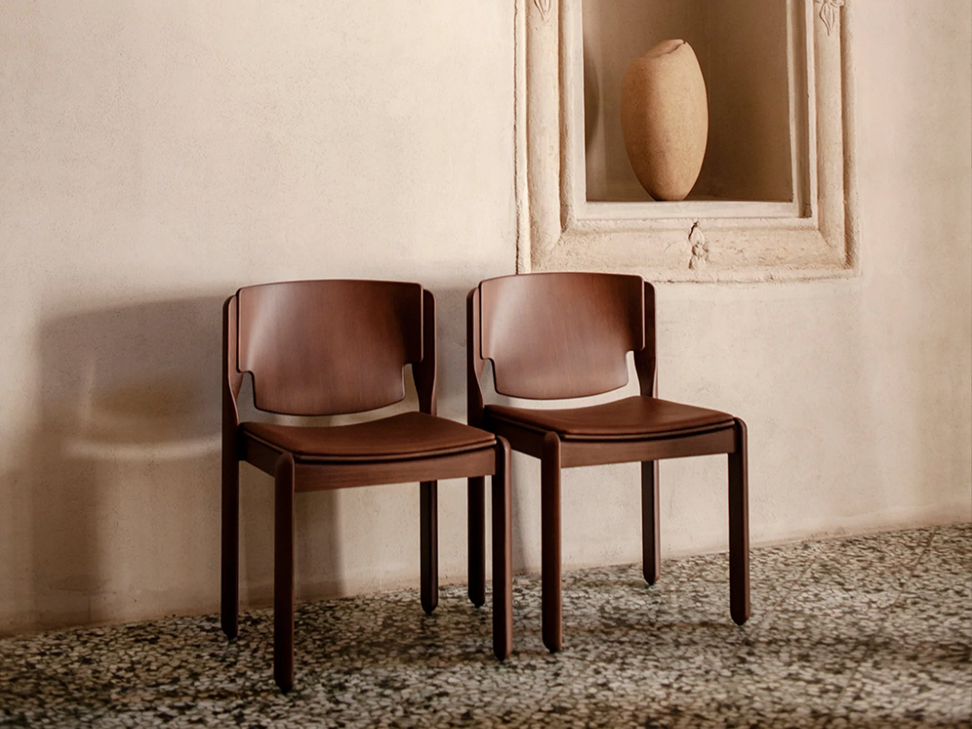 TACCHINI VICO MAGISTRETTI PAOLA DINING CHAIR W19.6" x D20" x H29.5" x SH17.3" - Image 2