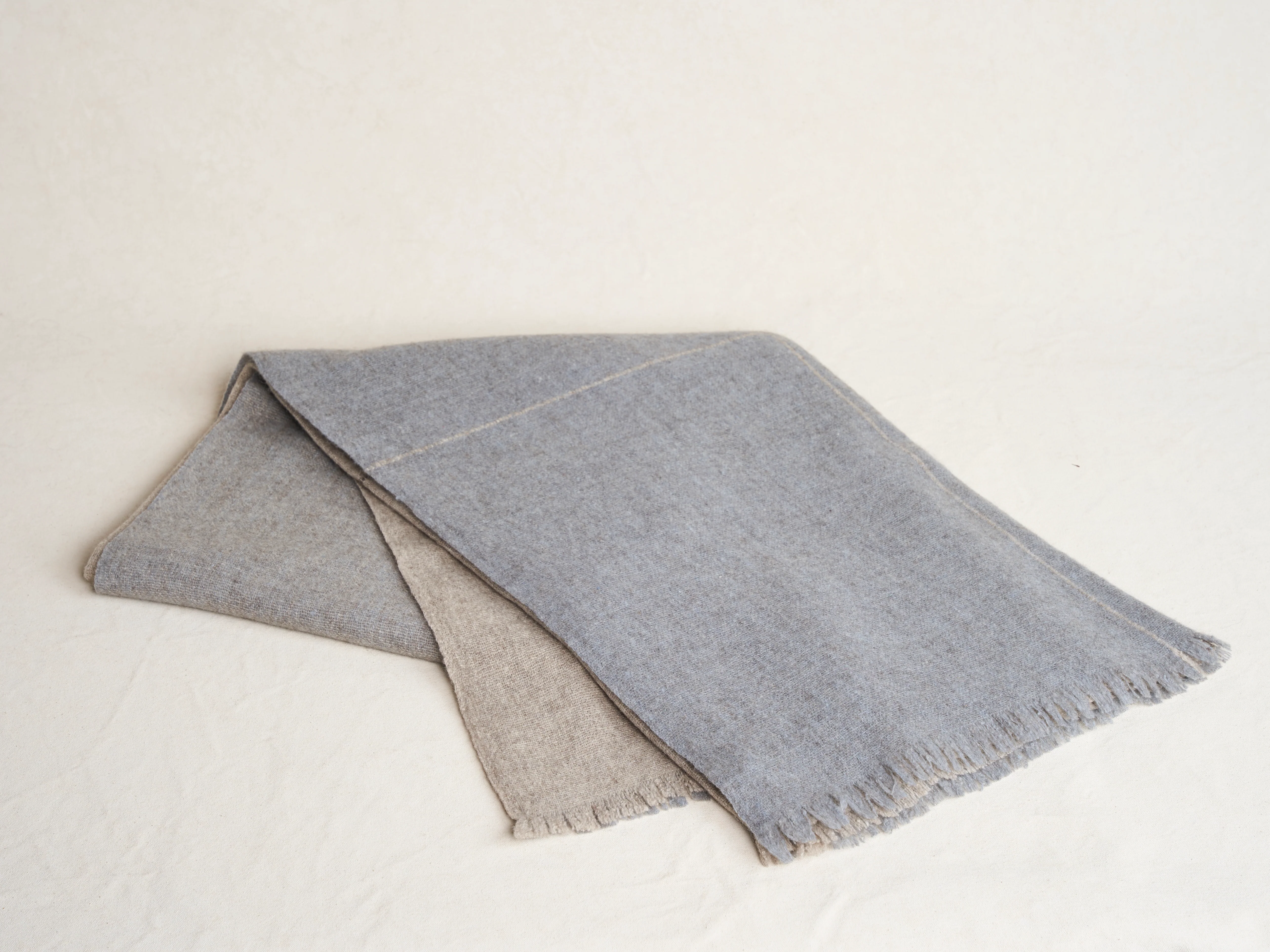 TEIXIDORS NOMAD THROW / LEAD GREY + LIGHT GREY W55” x L71" - Image 2