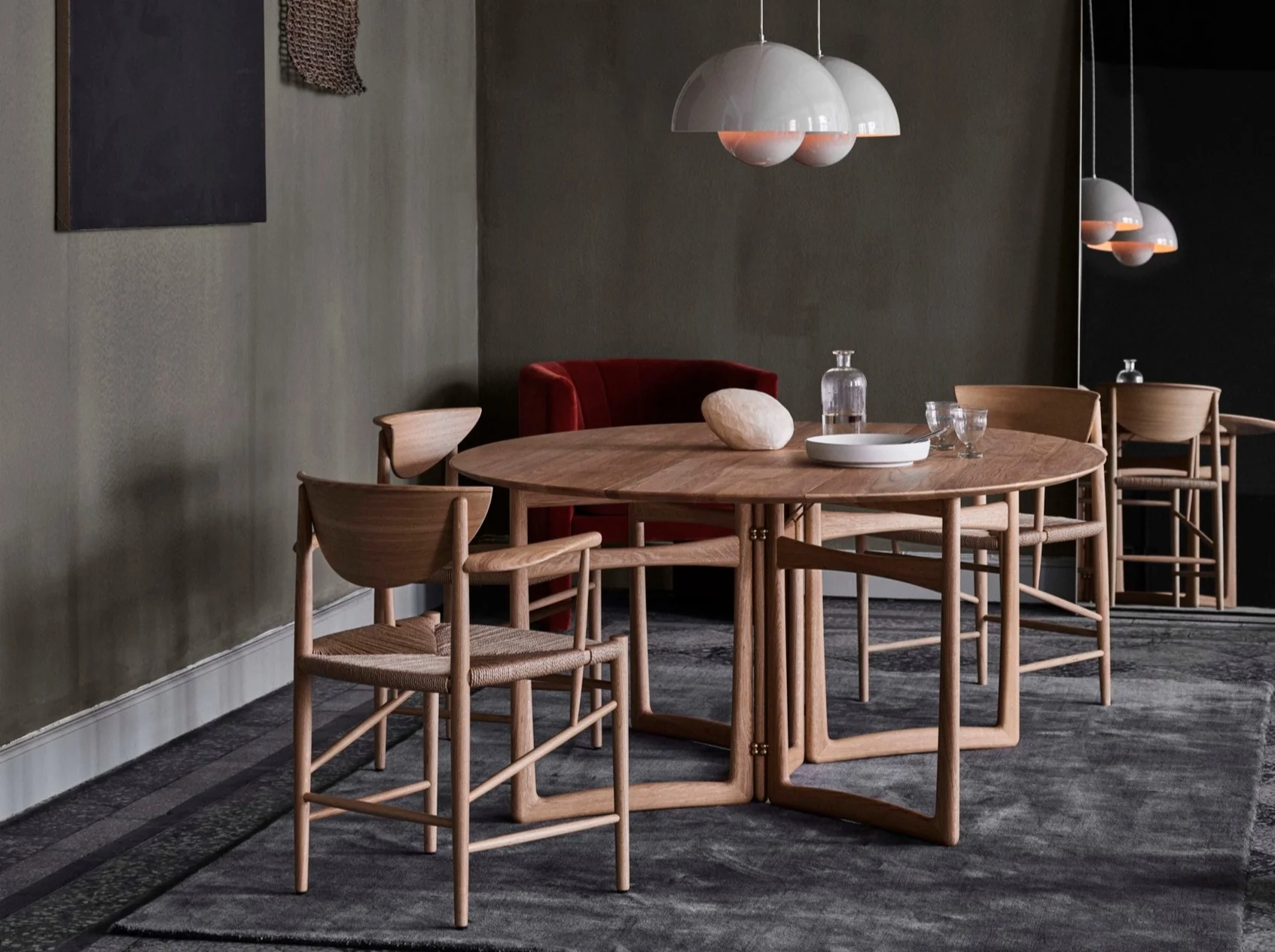 &TRADITION HVIDT & MĂLGAARD HM4 DRAWN CHAIR WITH ARMS H31" x W23" x D22" x SH18" - Image 6