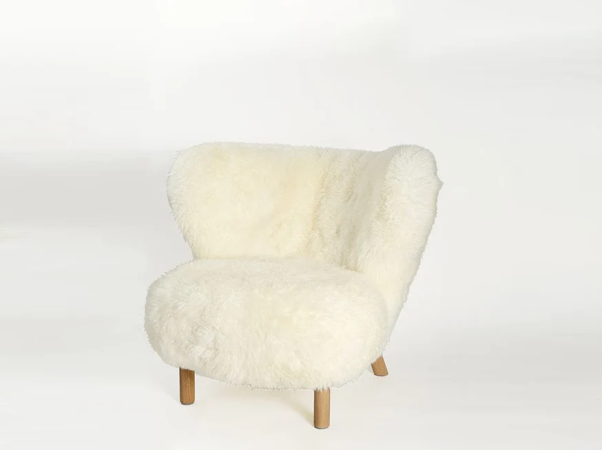 &TRADITION VIGGO BOESEN LITTLE PETRA CHAIR / 50MM SHEEPSKIN H29.2" x D32.7" x L31.1" x SH15.8" - Image 4