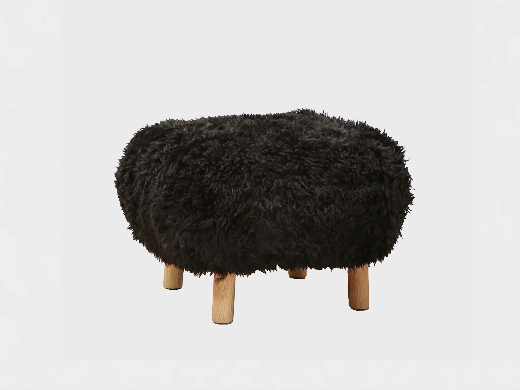 &TRADITION VIGGO BOESEN LITTLE PETRA POUF 50MM SHEEPSKIN H14.6" x D20.9" x L20.9" - Image 2