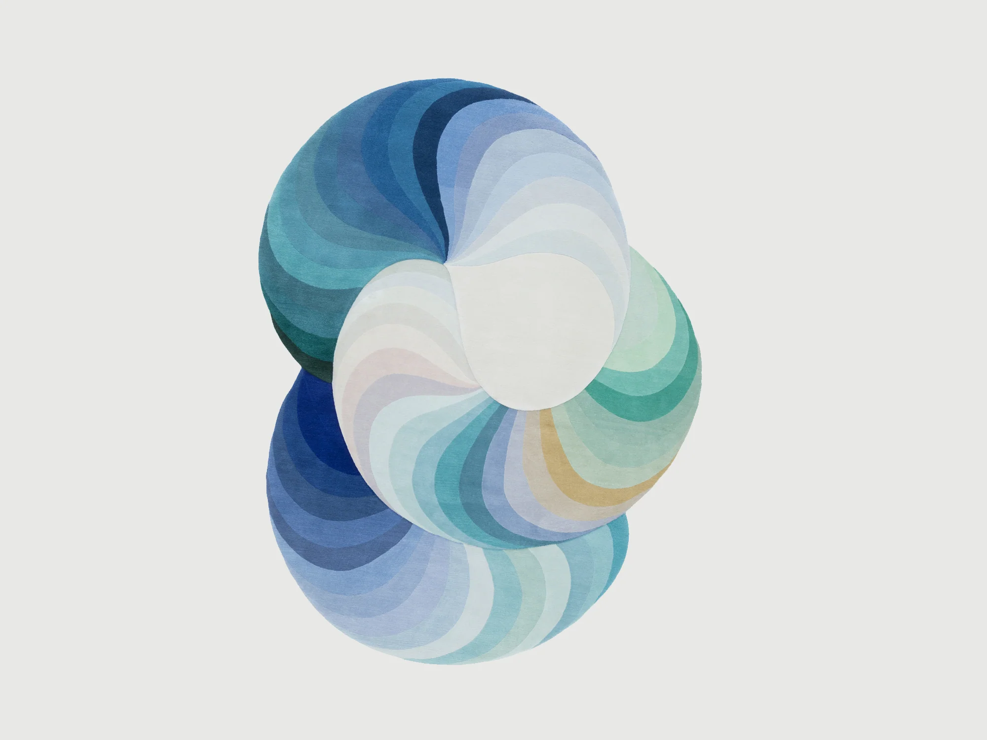 CC-TAPIS PATRICIA URQUIOLA TRIPLE SLINKIE RUG / BLUE 7'5" x 9'8"
