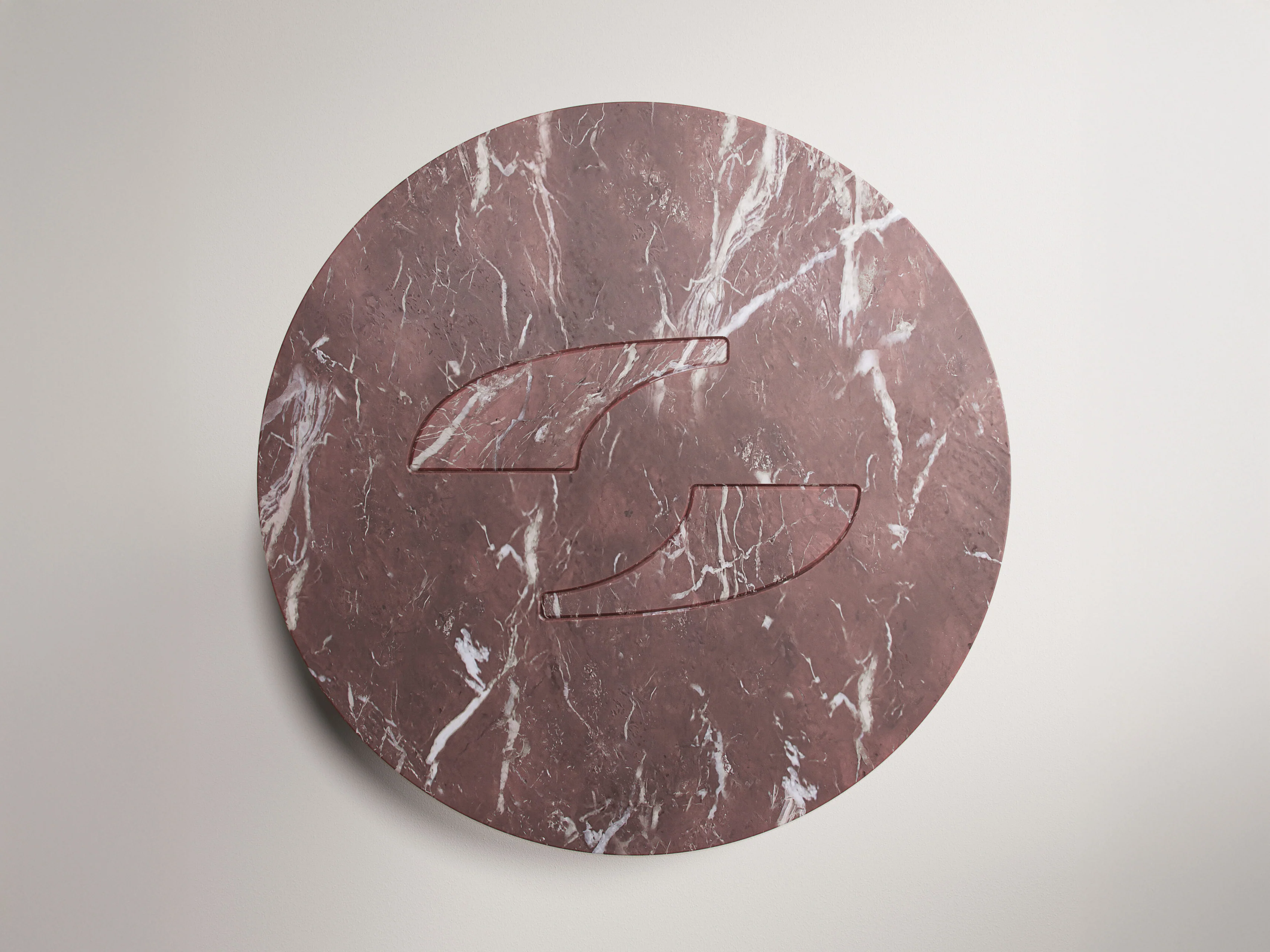 VERENA BRAUSCH ETERNEL SANS TEMPS ROUND DINING TABLE / ALBANIA ROSO Ø63" x H29.5" - Image 3