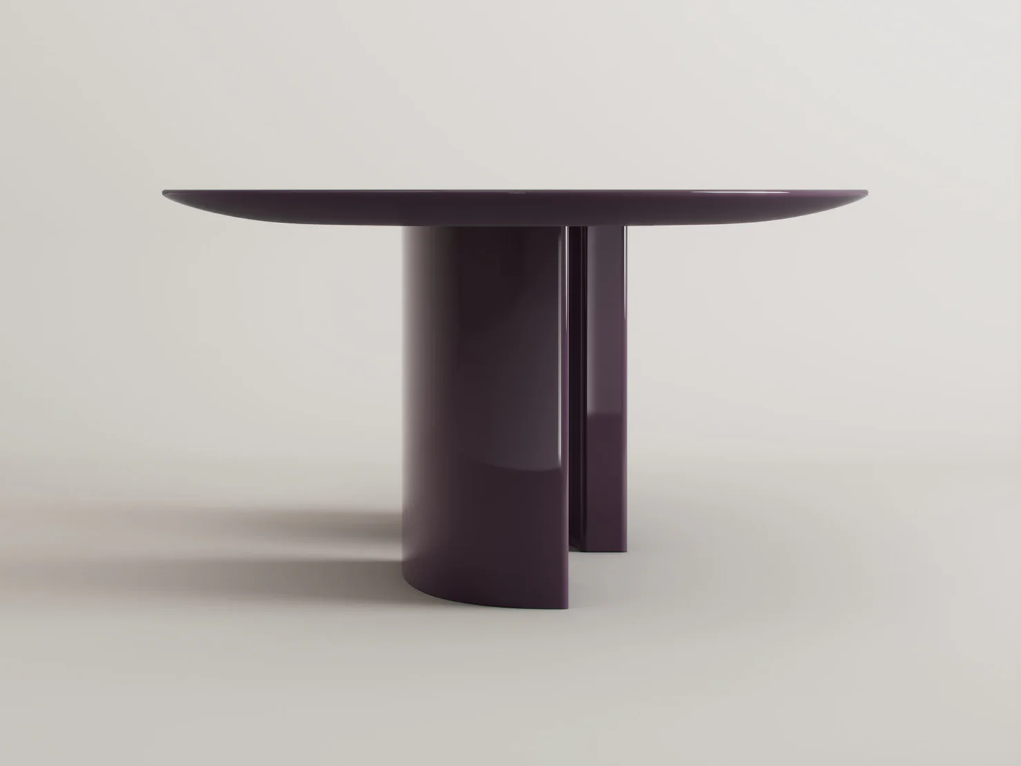 VERENA BRAUSCH ETERNEL SANS TEMPS OVAL DINING TABLE / PIANO LACQUER W94.5" x D43.3" x H29.5" - Image 3
