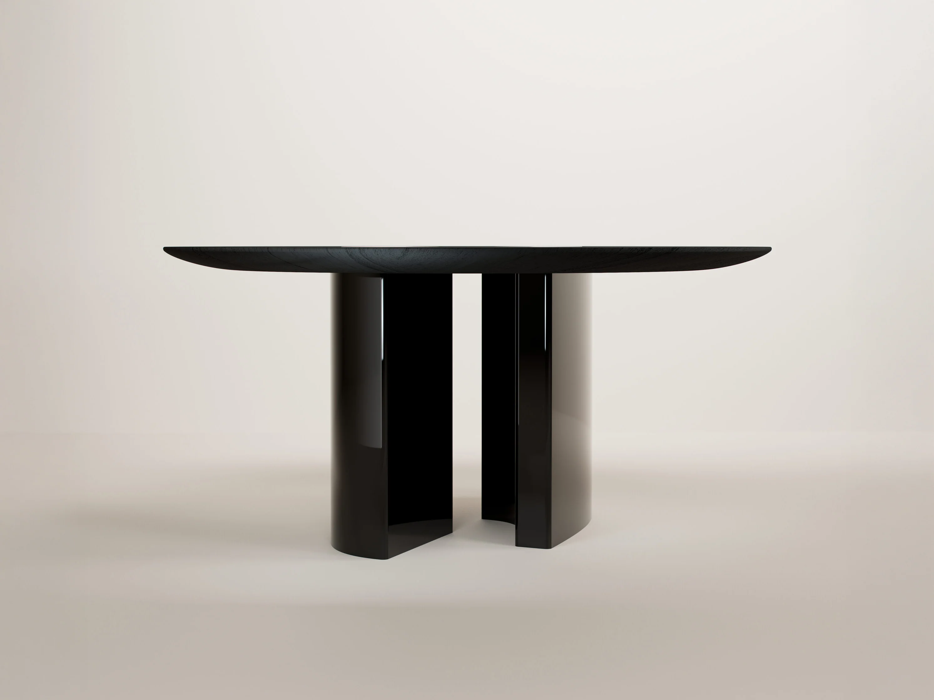 VERENA BRAUSCH ETERNEL SANS TEMPS ROUND DINING TABLE / BLACK EDITION Ø63" x H29.5"