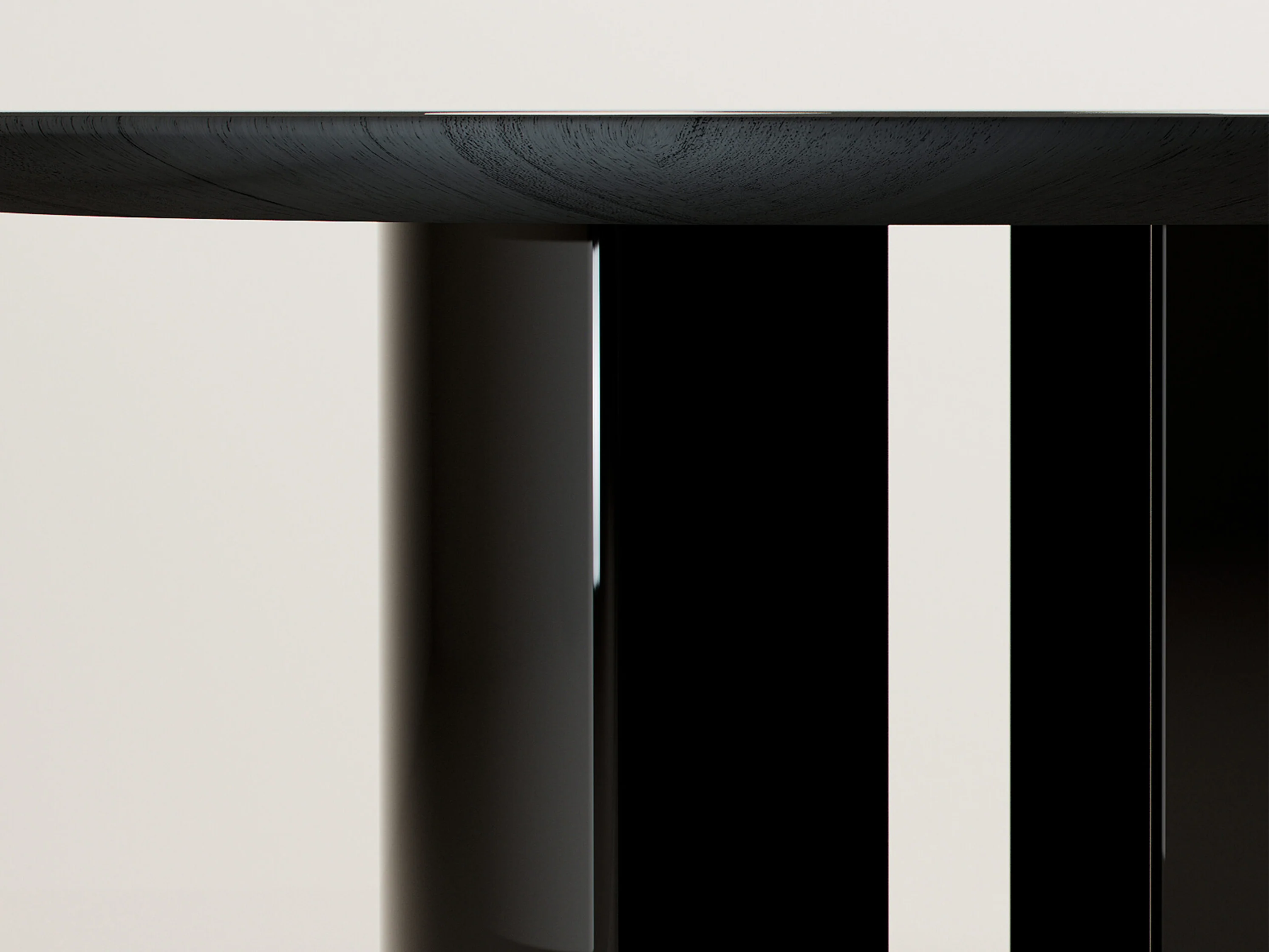 VERENA BRAUSCH ETERNEL SANS TEMPS ROUND DINING TABLE / BLACK EDITION Ø63" x H29.5" - Image 3