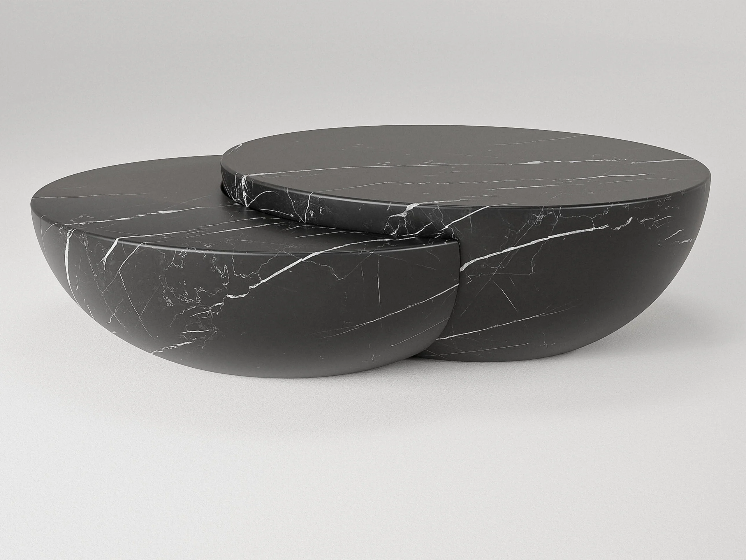 VERENA BRAUSCH TOMOON COFFEE TABLE / BLACK MARQUINA L55.1" x D43.3" x H14.2"