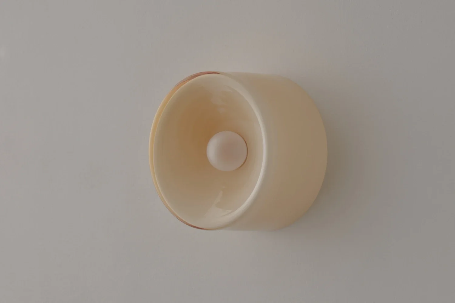 VOLKER HAUG STUDIO ANTON BLOWN GLASS SCONCE / HONEY Ø7" x D3.9" - Image 2
