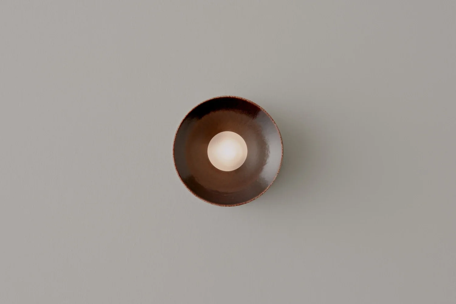 VOLKER HAUG STUDIO ANTON CERAMIC BROWN SCONCE / MINI Ø5.1" x D3.4" - Image 3